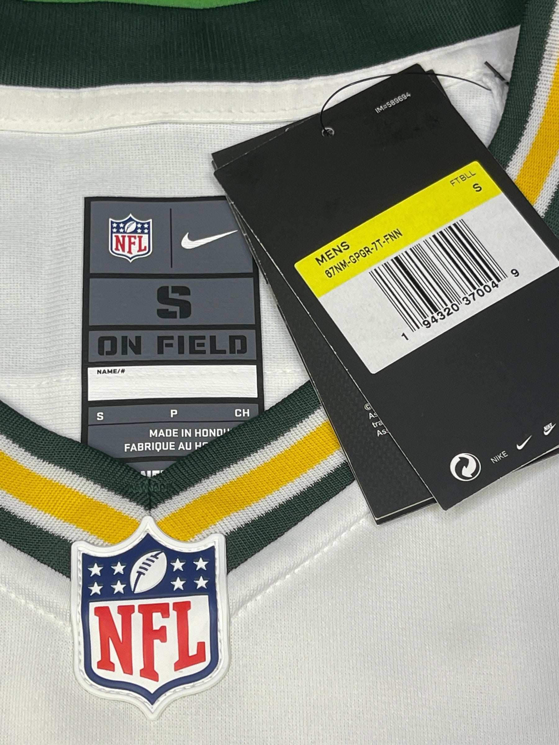 NFL Green Bay Packers Aaron Jones #33 Game Jersey Men's Small NWT