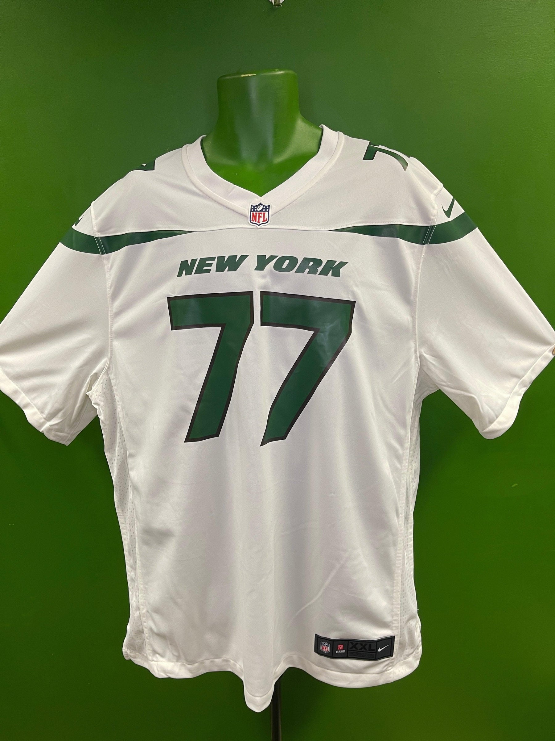 NFL New York Jets Mekhi Becton #77 Game Jersey Men's 2X-Large NWT