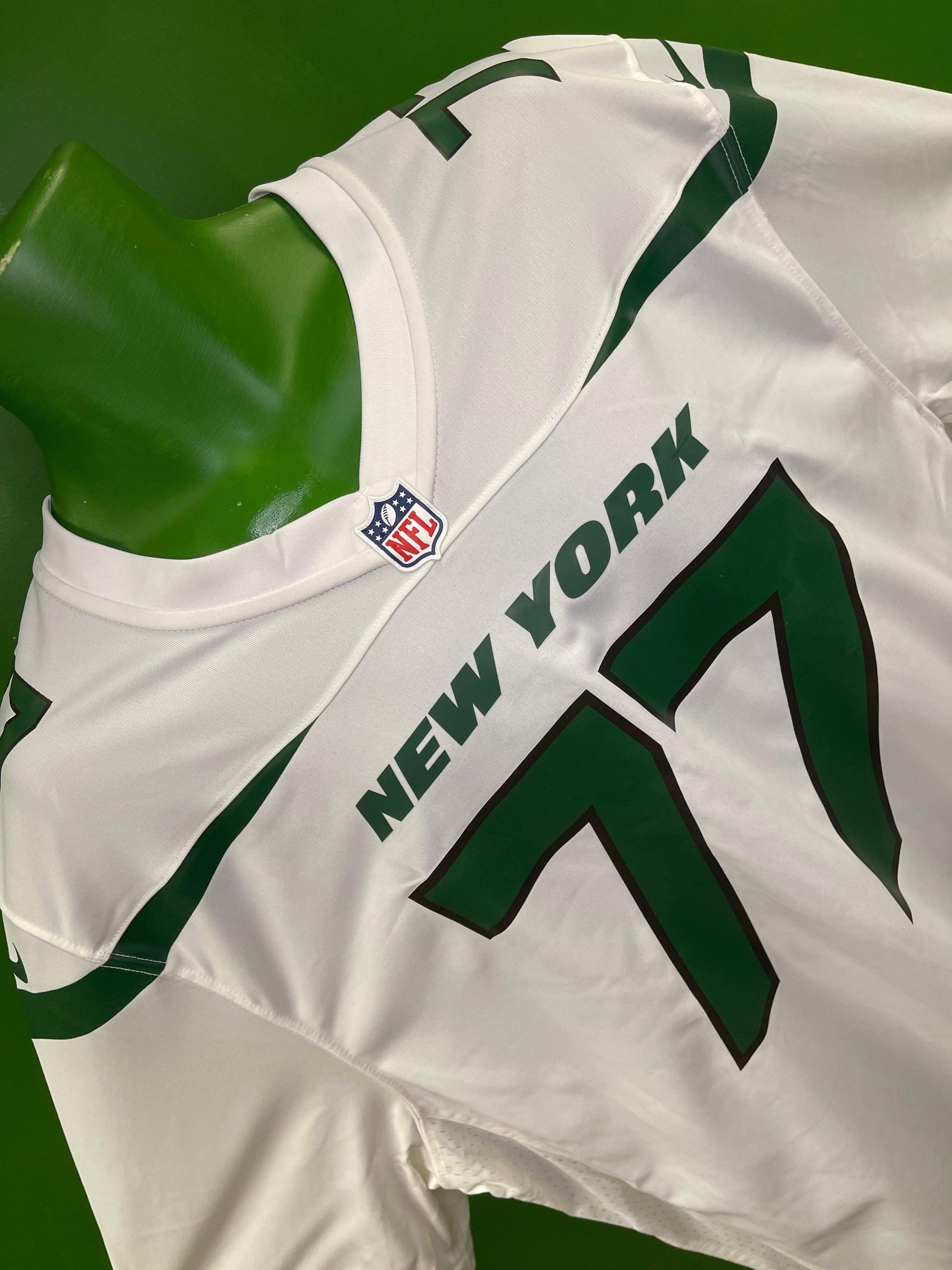NFL New York Jets Mekhi Becton #77 Game Jersey Men's 2X-Large NWT