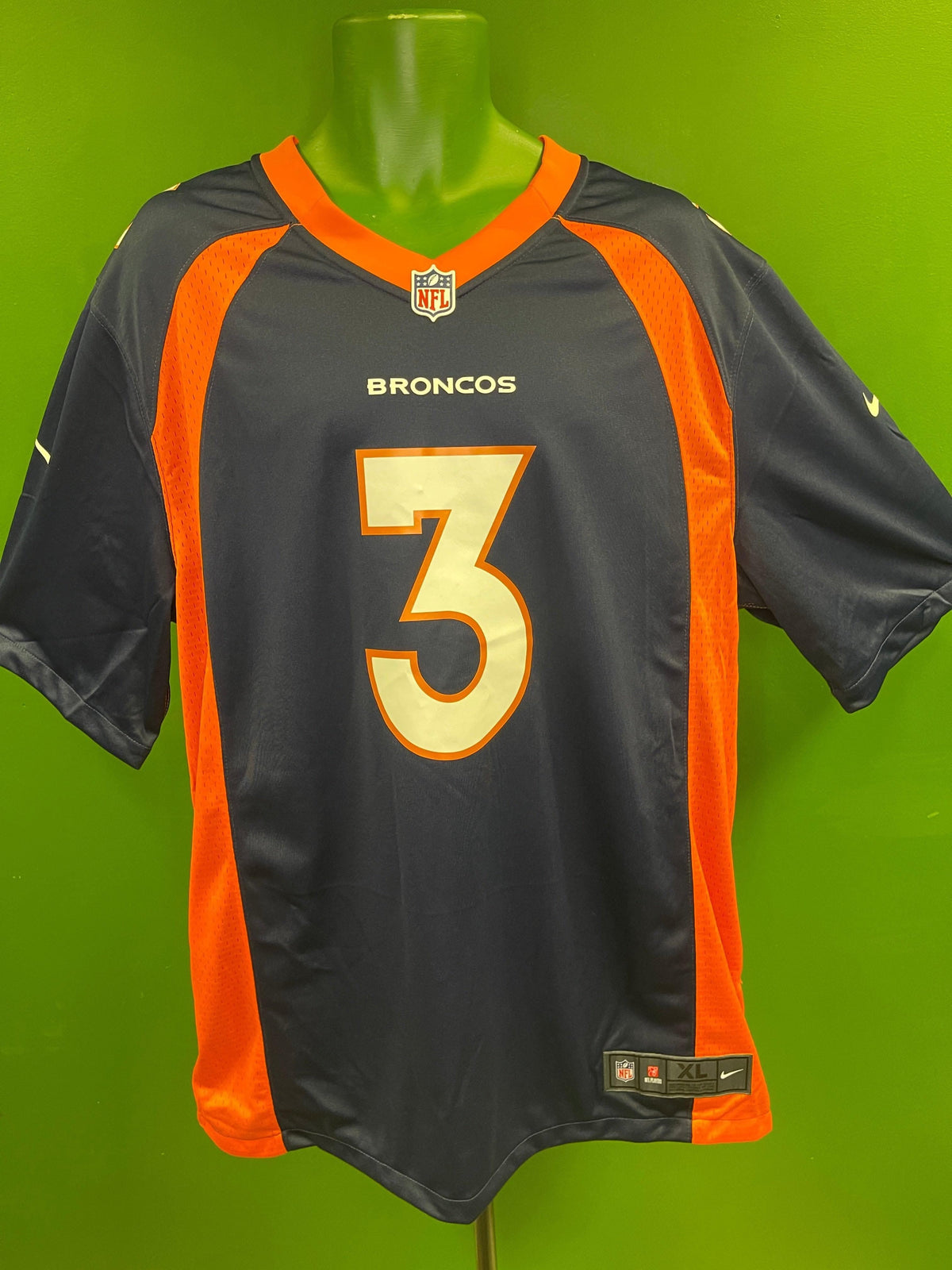 NFL Denver Broncos Russell Wilson #3 Game Jersey Men's X-Large NWOT