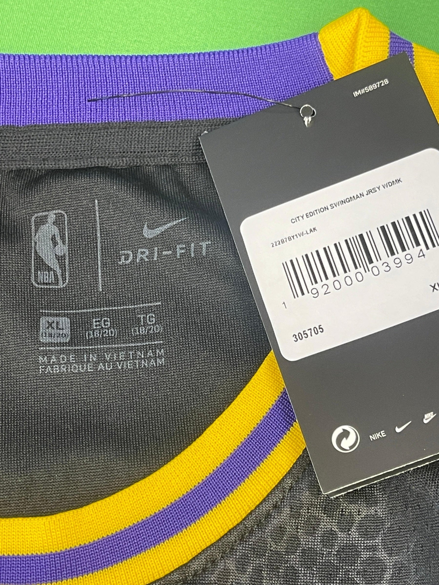 NBA Los Angeles Lakers LeBron James #23 Swingman City Ed Jersey Youth XL 18-20 NWT