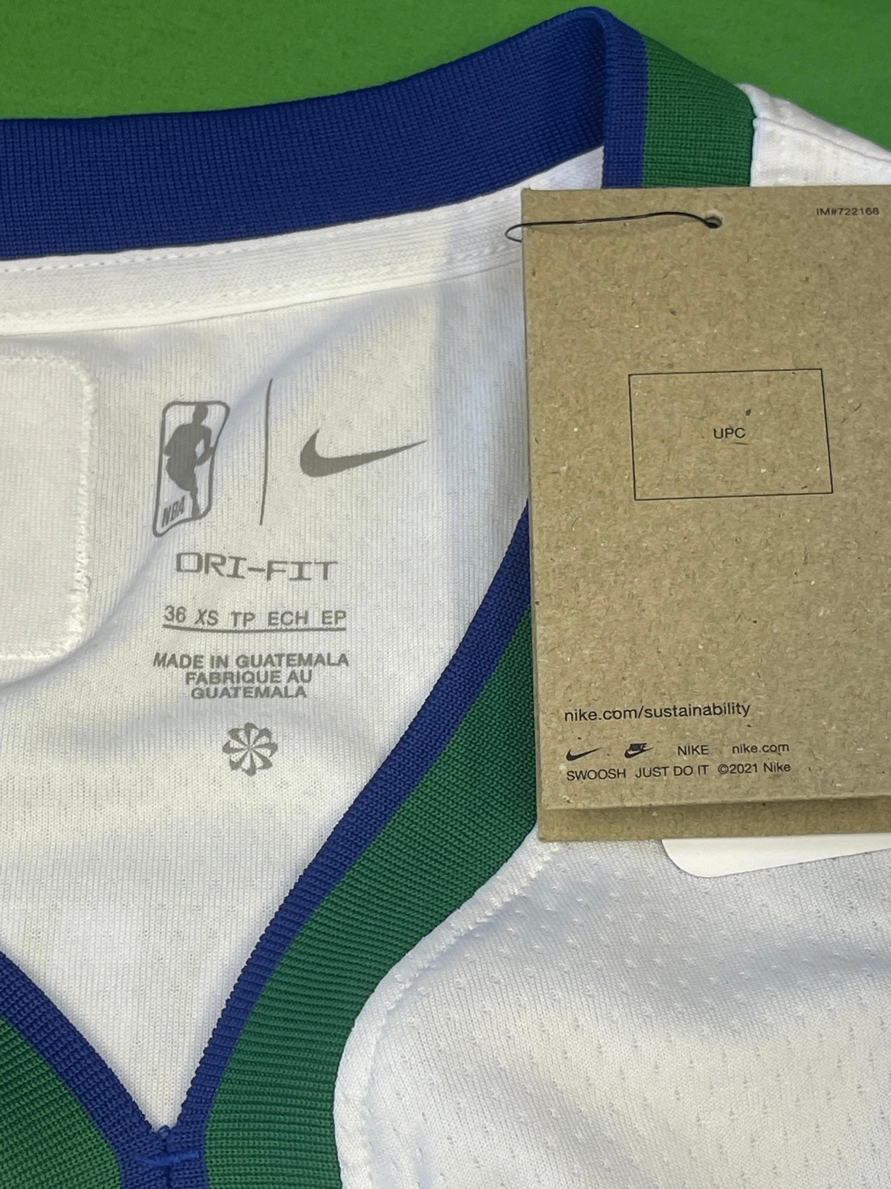 NBA Dallas Mavericks Luka Doncic #77 City Edition White Jersey Men's X-Small NWT
