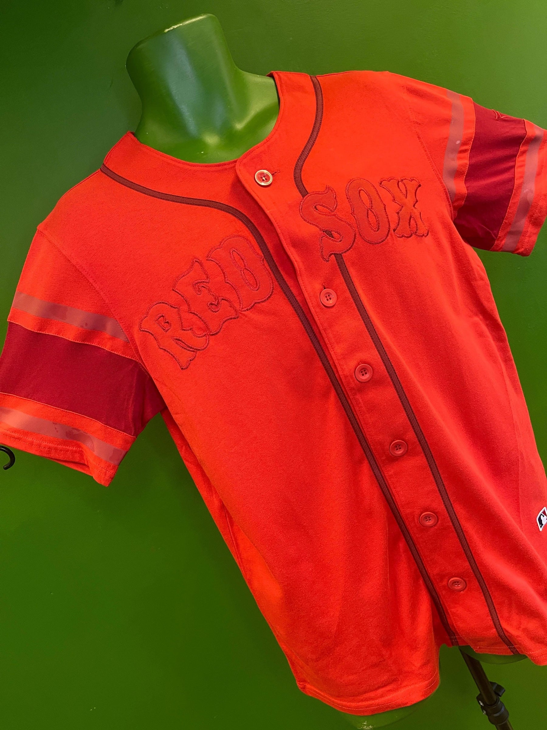 MLB Boston Red Sox Cotton Team Jersey Red on Red Men's Medium NWT