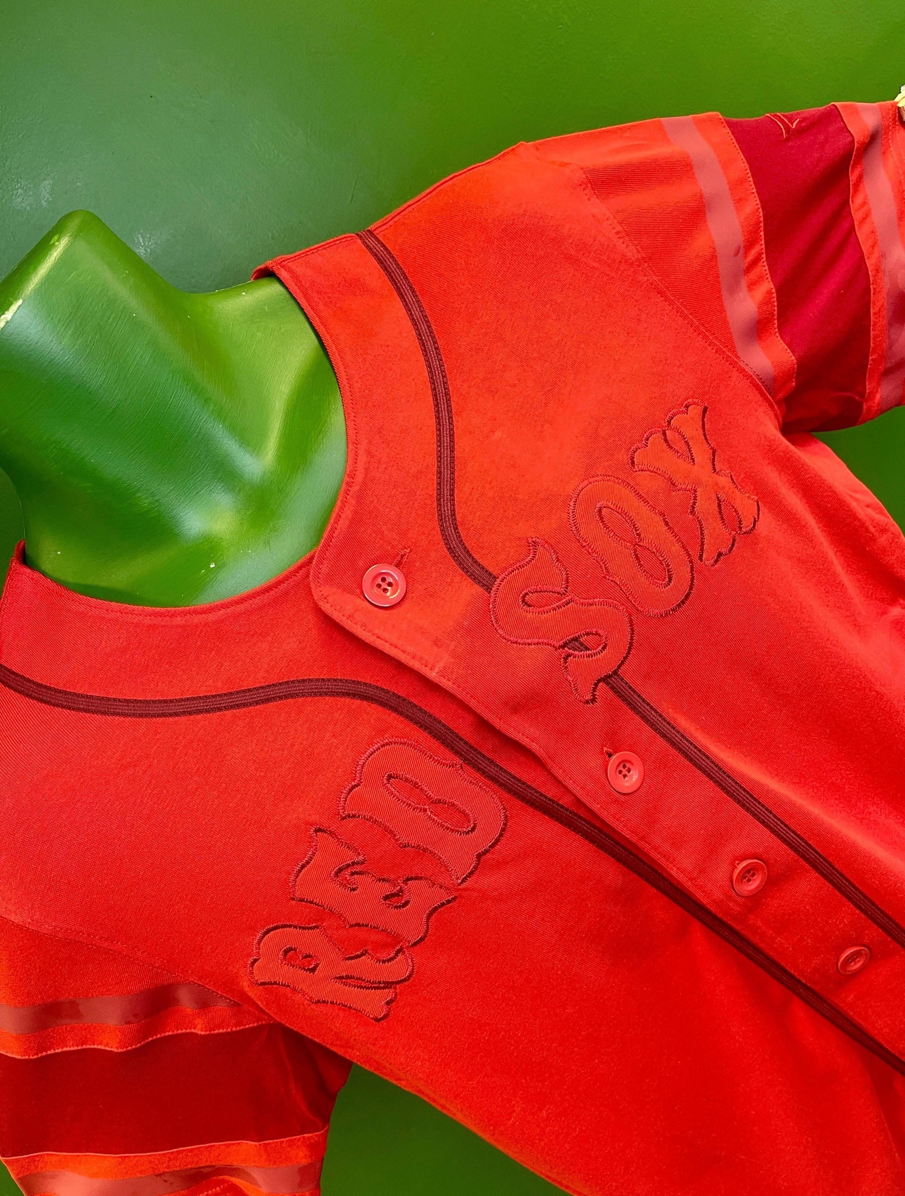 MLB Boston Red Sox Cotton Team Jersey Red on Red Men's Medium NWT