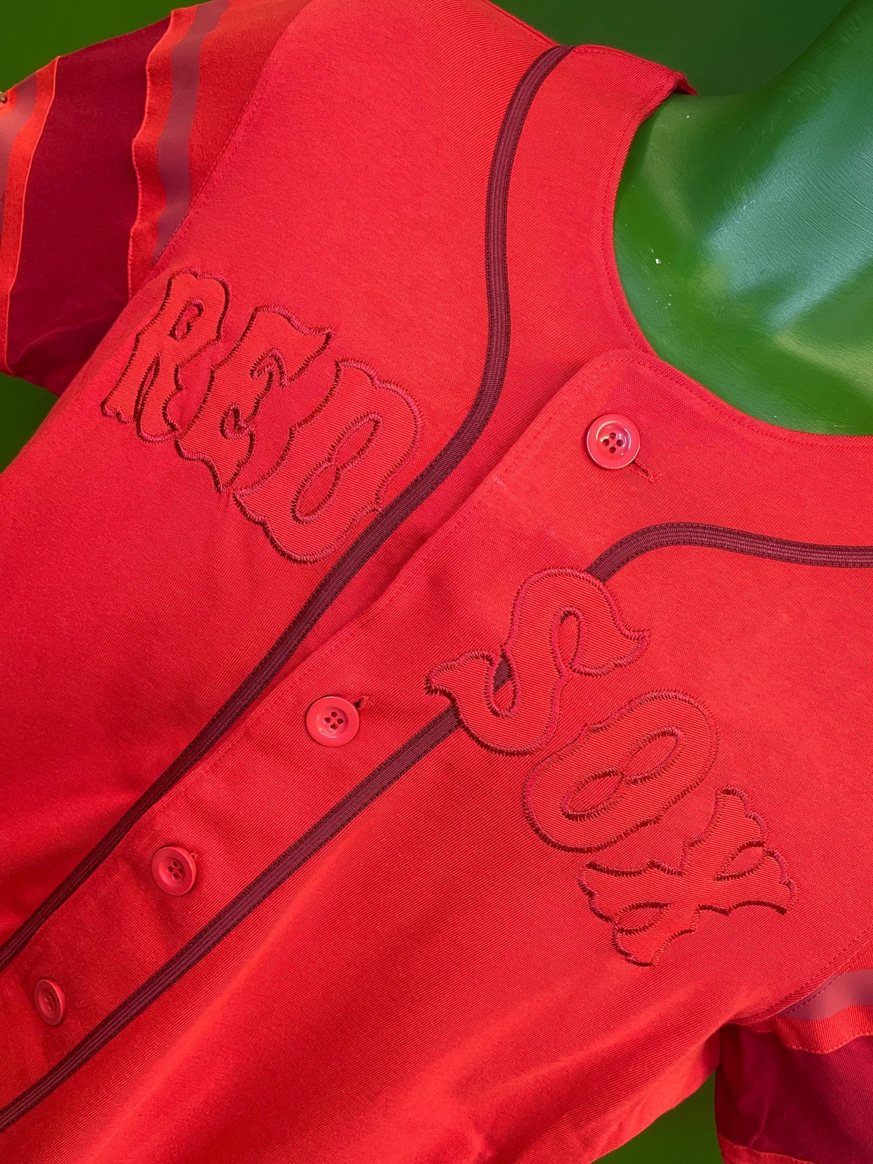 MLB Boston Red Sox Cotton Team Jersey Red on Red Men's Medium NWT