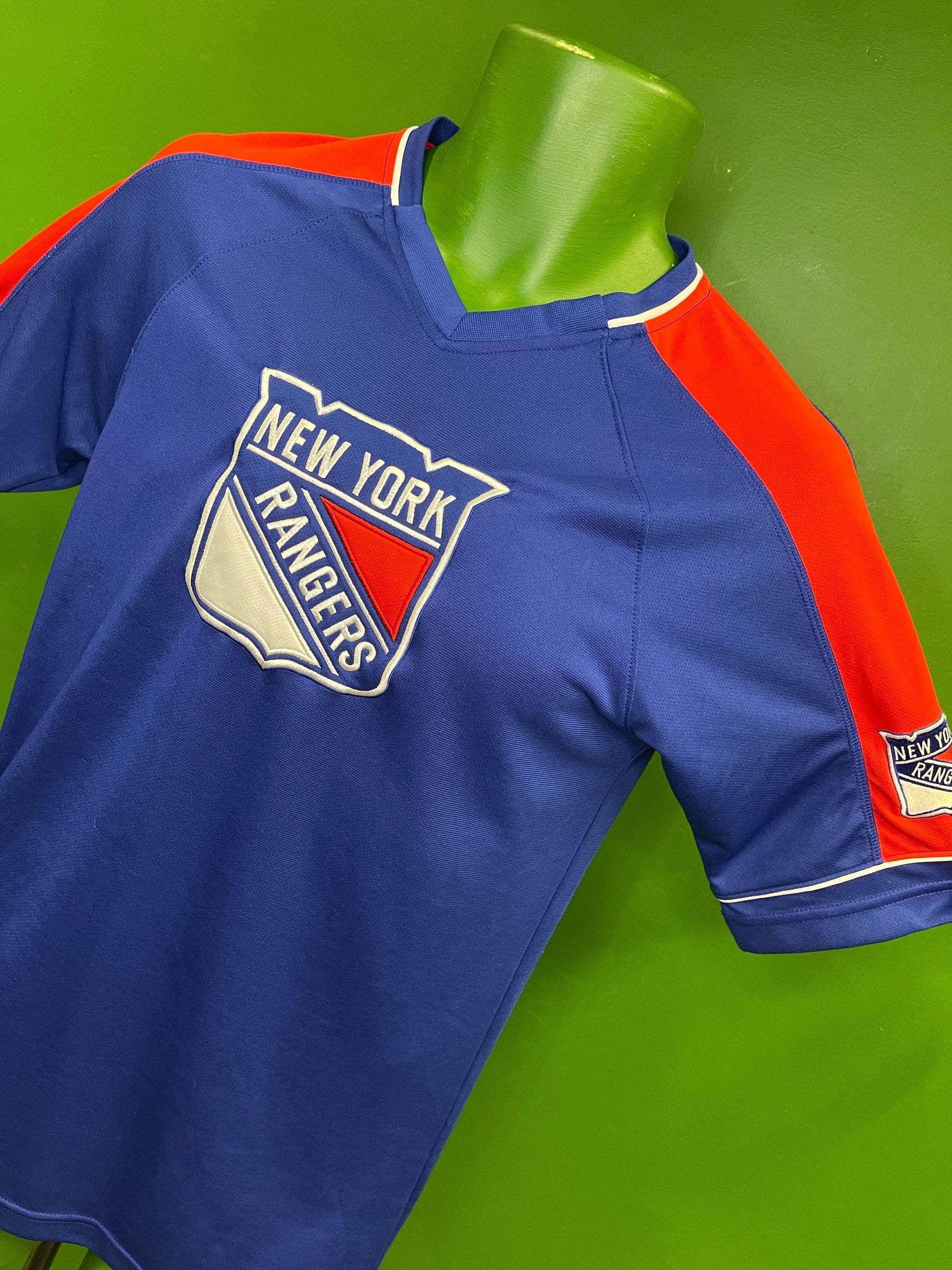 NHL New York Rangers Majestic Stitched Jersey-Style Top Men's Small
