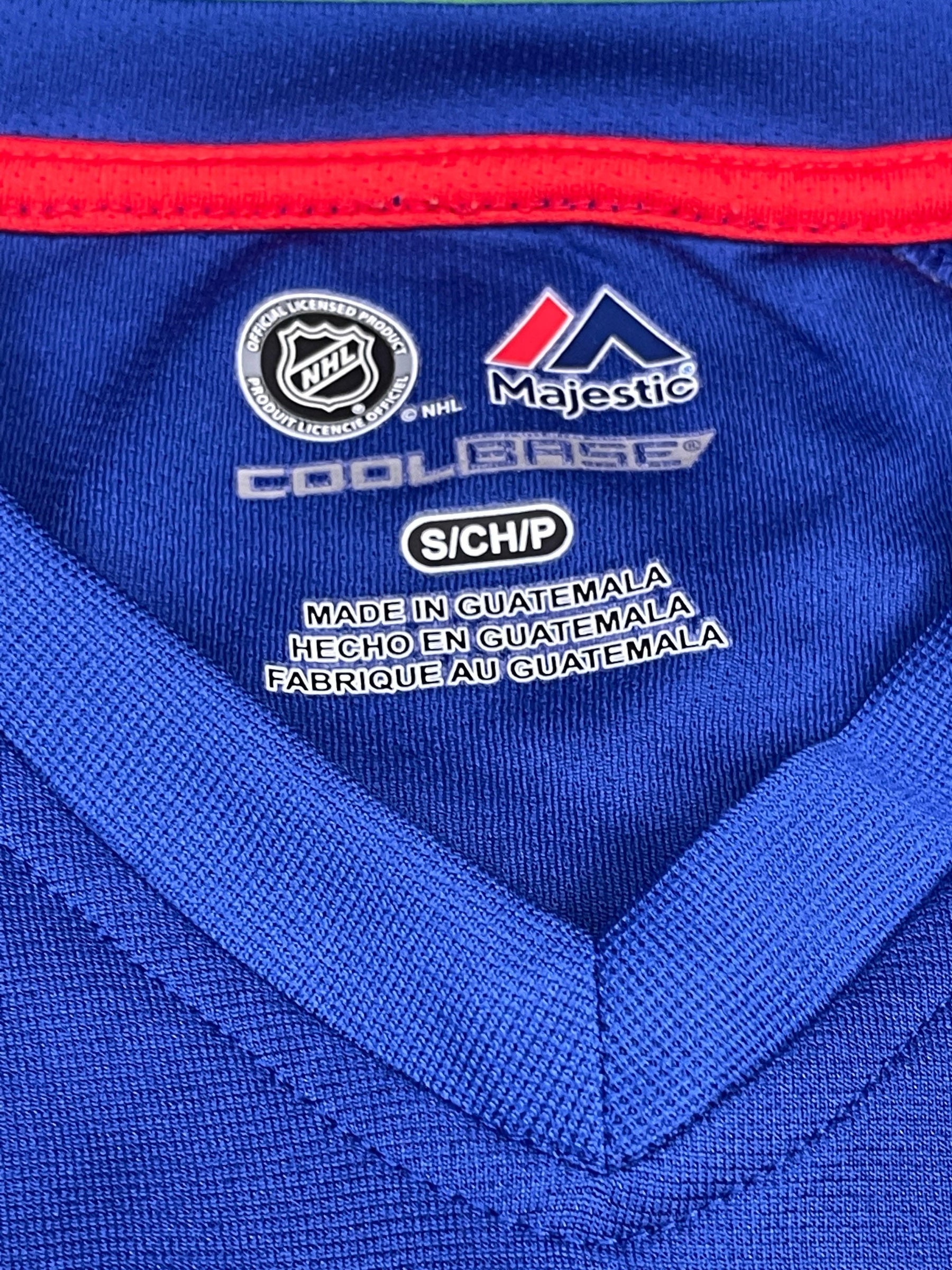 NHL New York Rangers Majestic Stitched Jersey-Style Top Men's Small