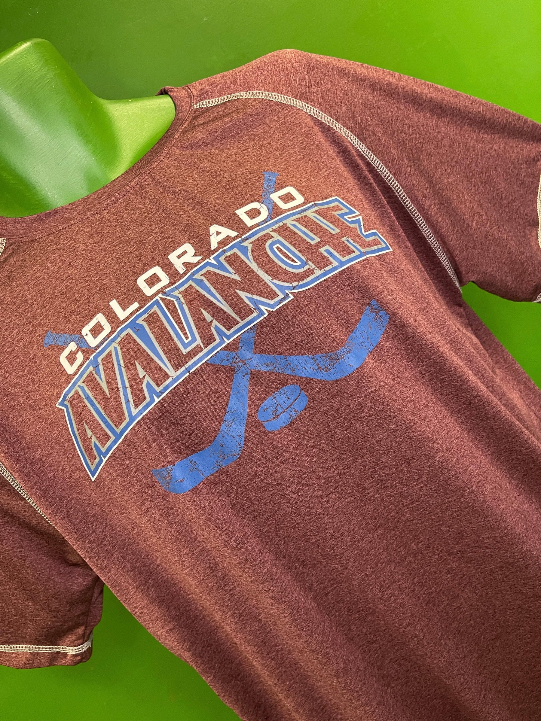 NHL Colorado Avalanche Maroon Sports T-Shirt Men's Large