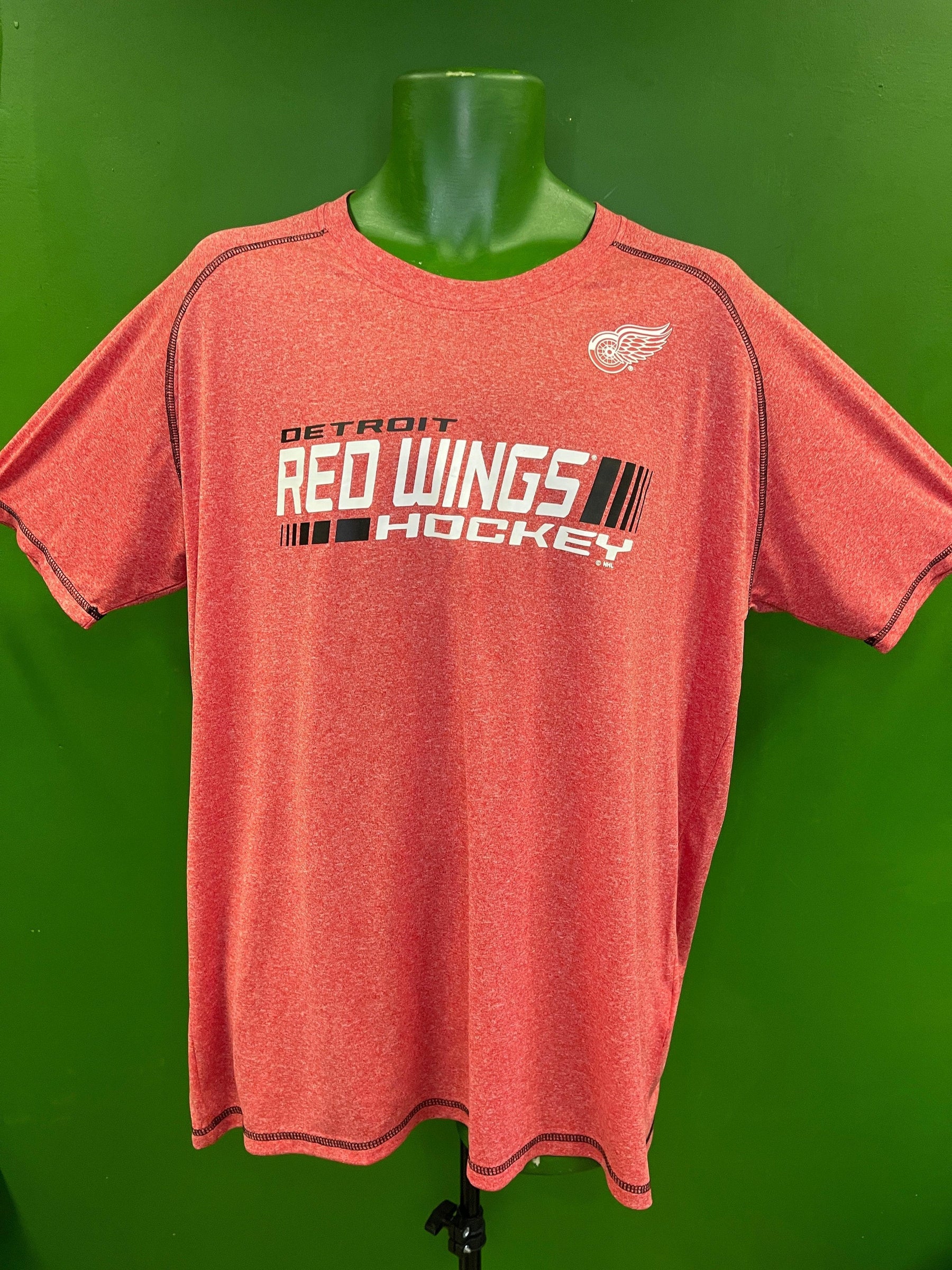 NHL Detroit Red Wings Red Sports T-Shirt Men's X-Large