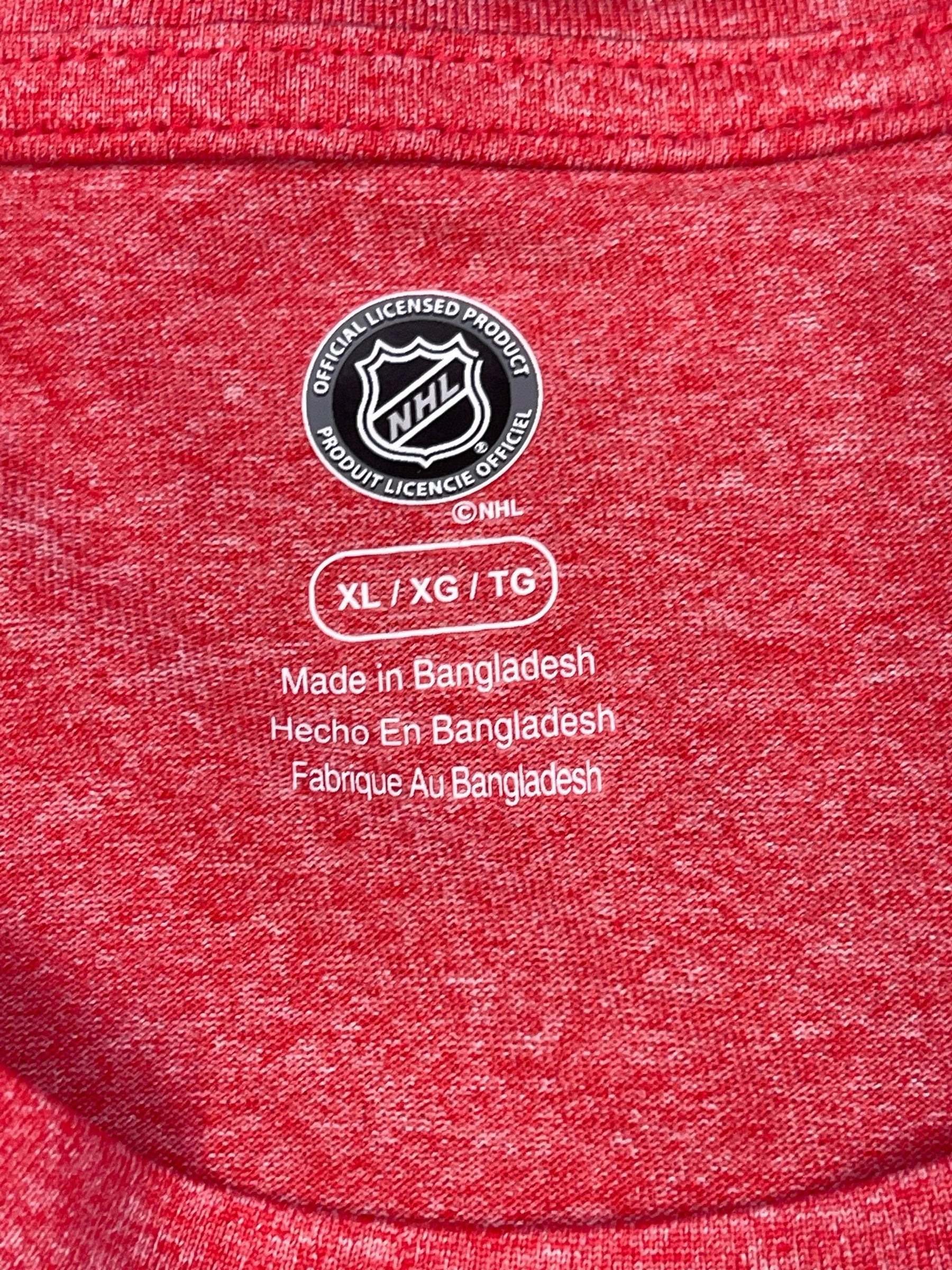 NHL Detroit Red Wings Red Sports T-Shirt Men's X-Large