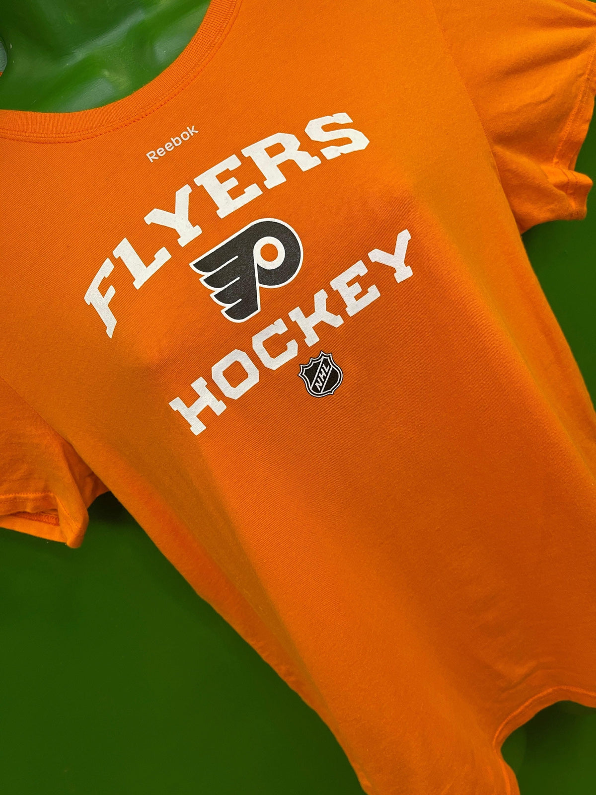 NHL Philadelphia Flyers Reebok Orange T-Shirt Women's Medium