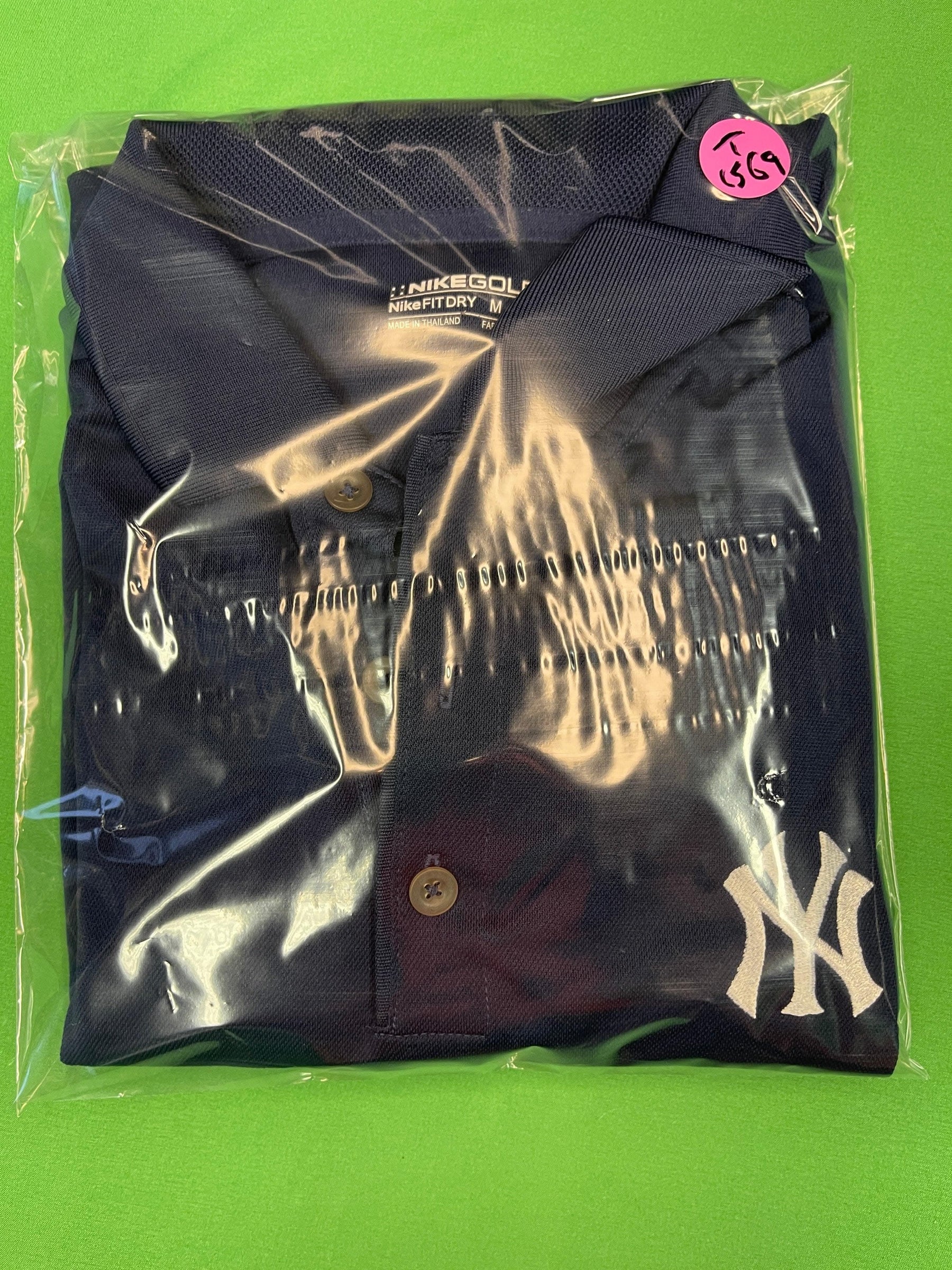 MLB New York Yankees Wicking Dark Blue Polo Shirt Men's Medium