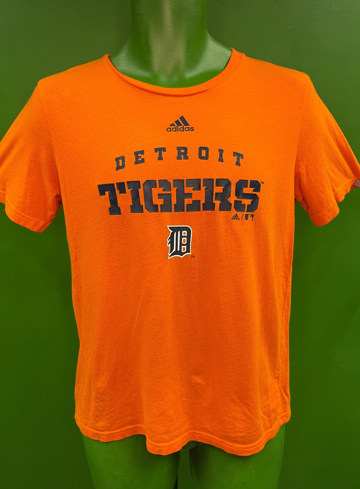 MLB Detroit Tigers Adidas Orange T-Shirt Youth Large 14-16