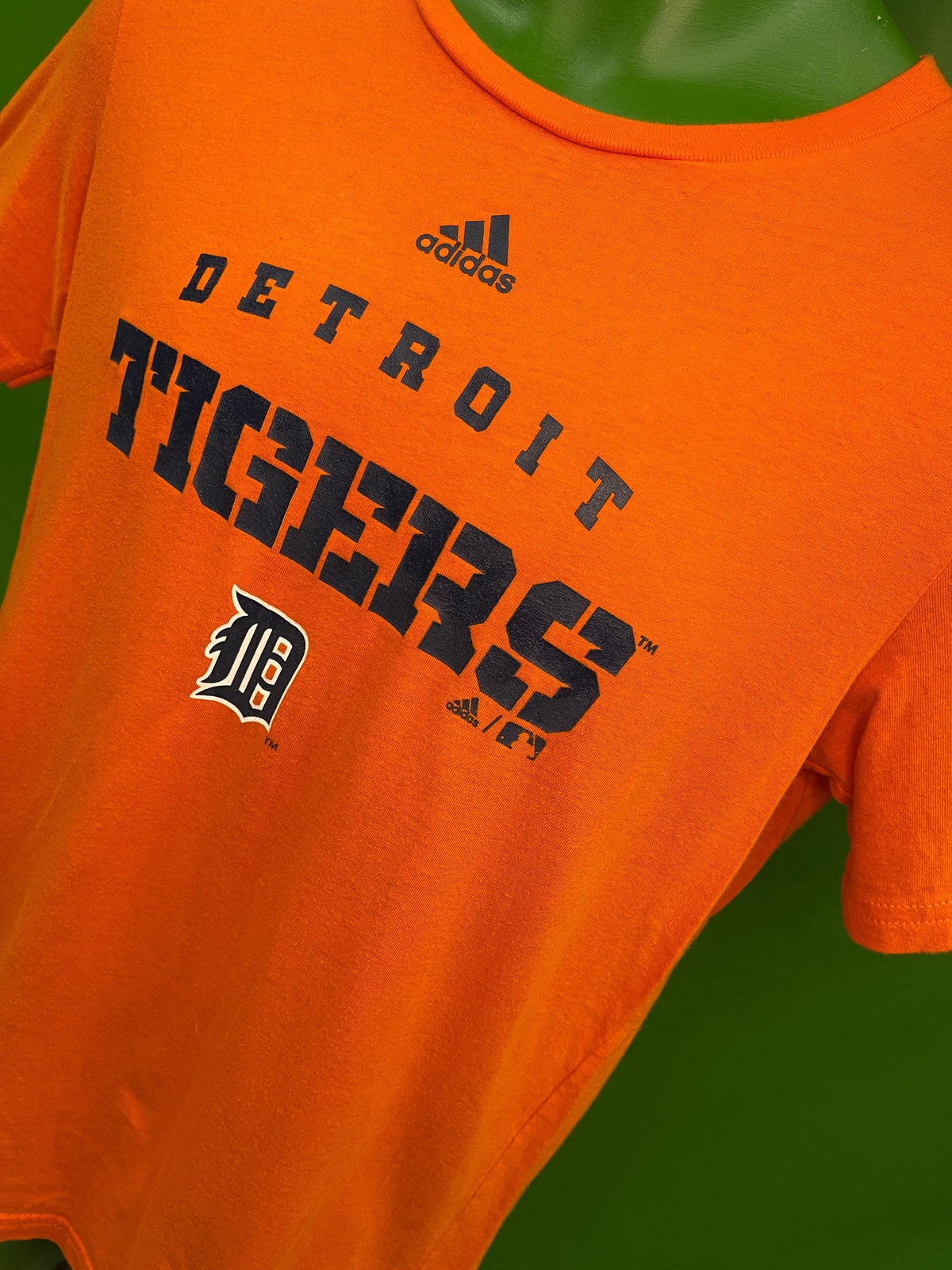 MLB Detroit Tigers Adidas Orange T-Shirt Youth Large 14-16