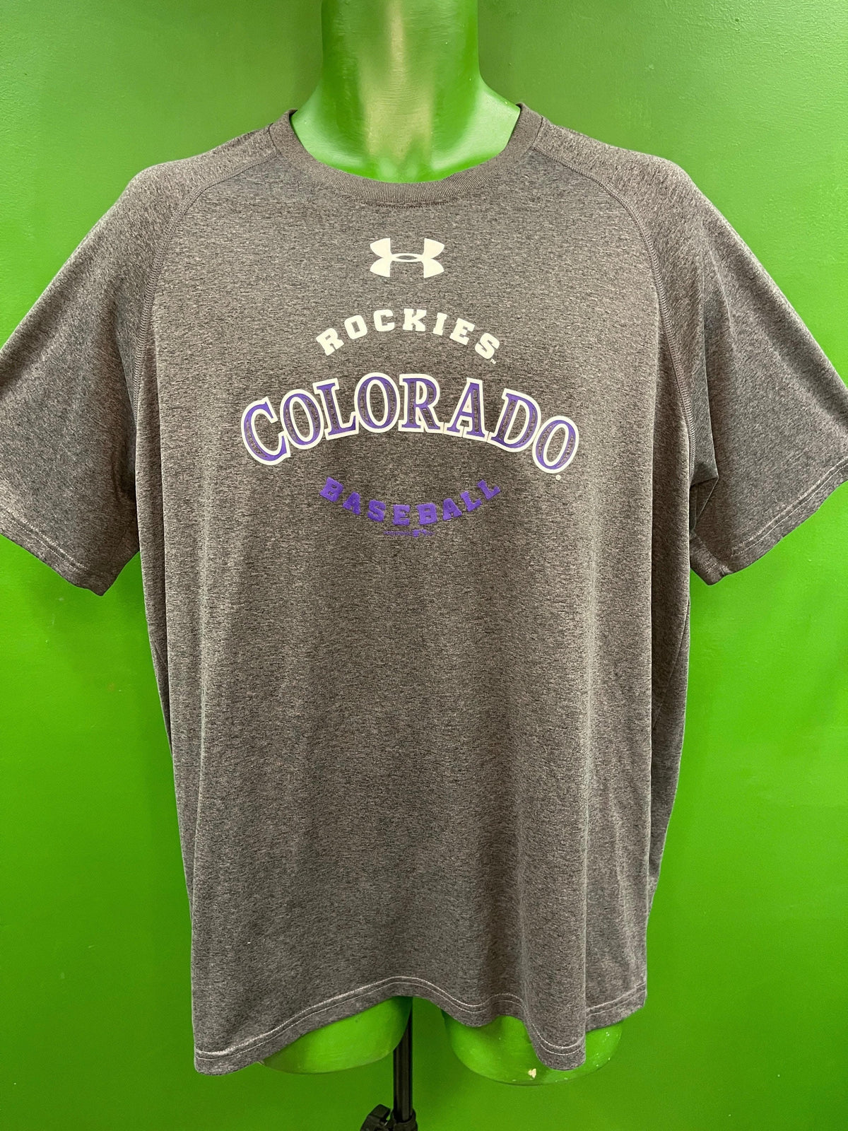 MLB Colorado Rockies Under Armour Heat Gear T-Shirt Men's Large