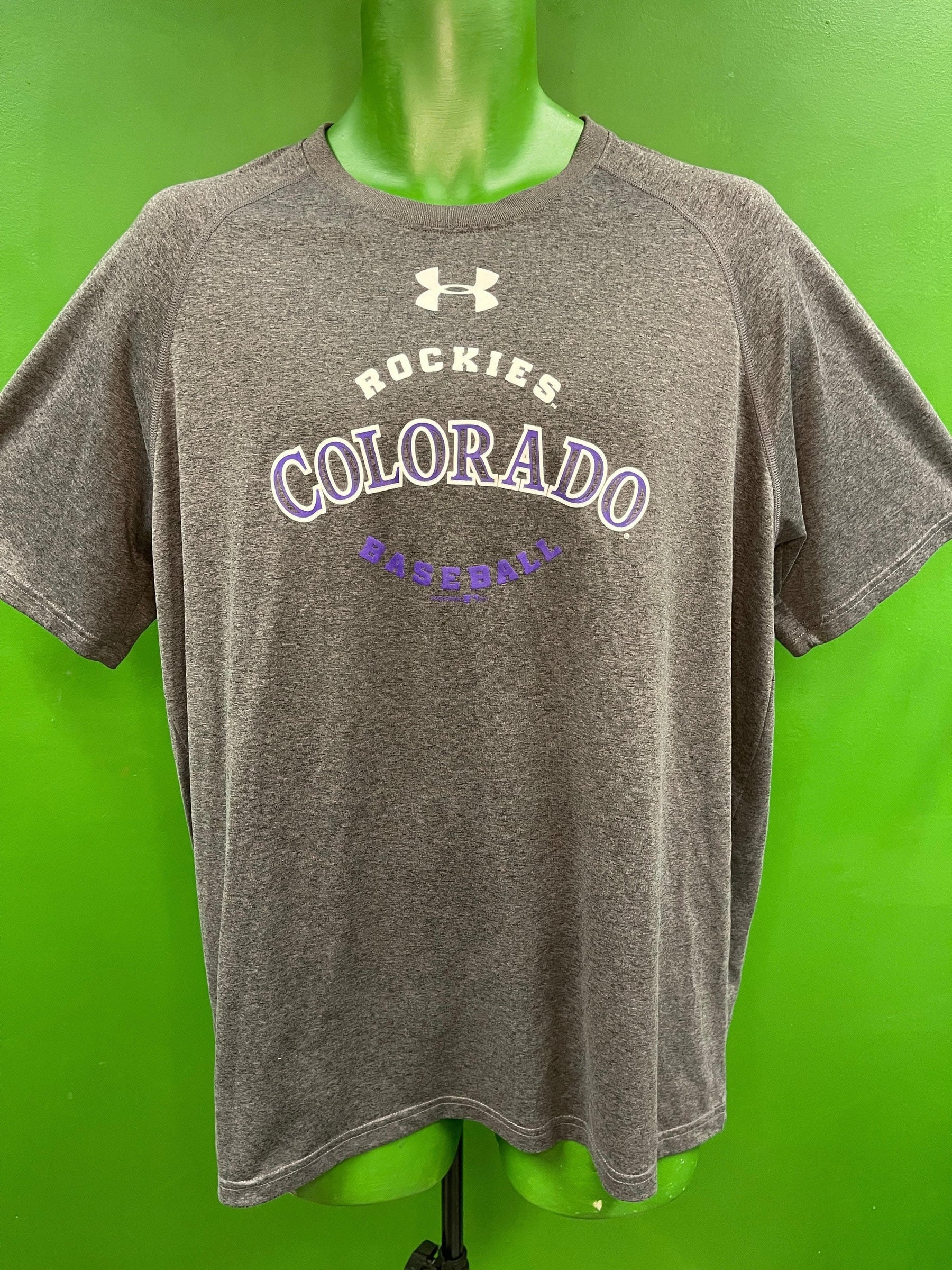 MLB Colorado Rockies Under Armour Heat Gear T-Shirt Men's Large