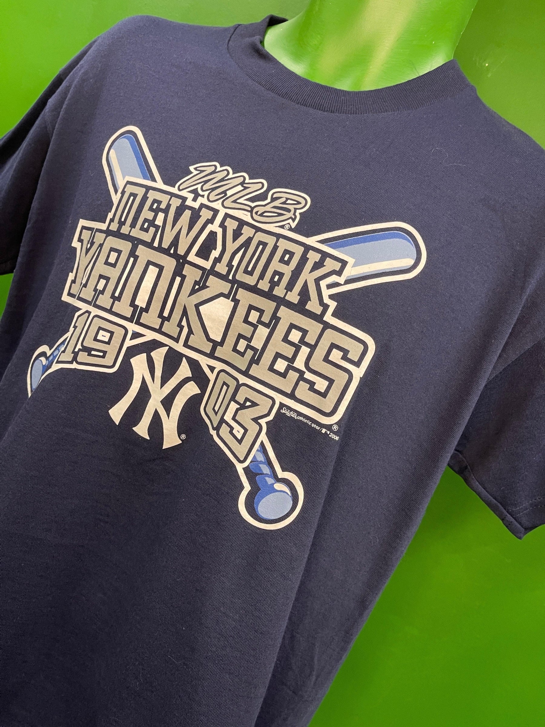 MLB New York Yankees Dark Blue T-Shirt Youth X-Large