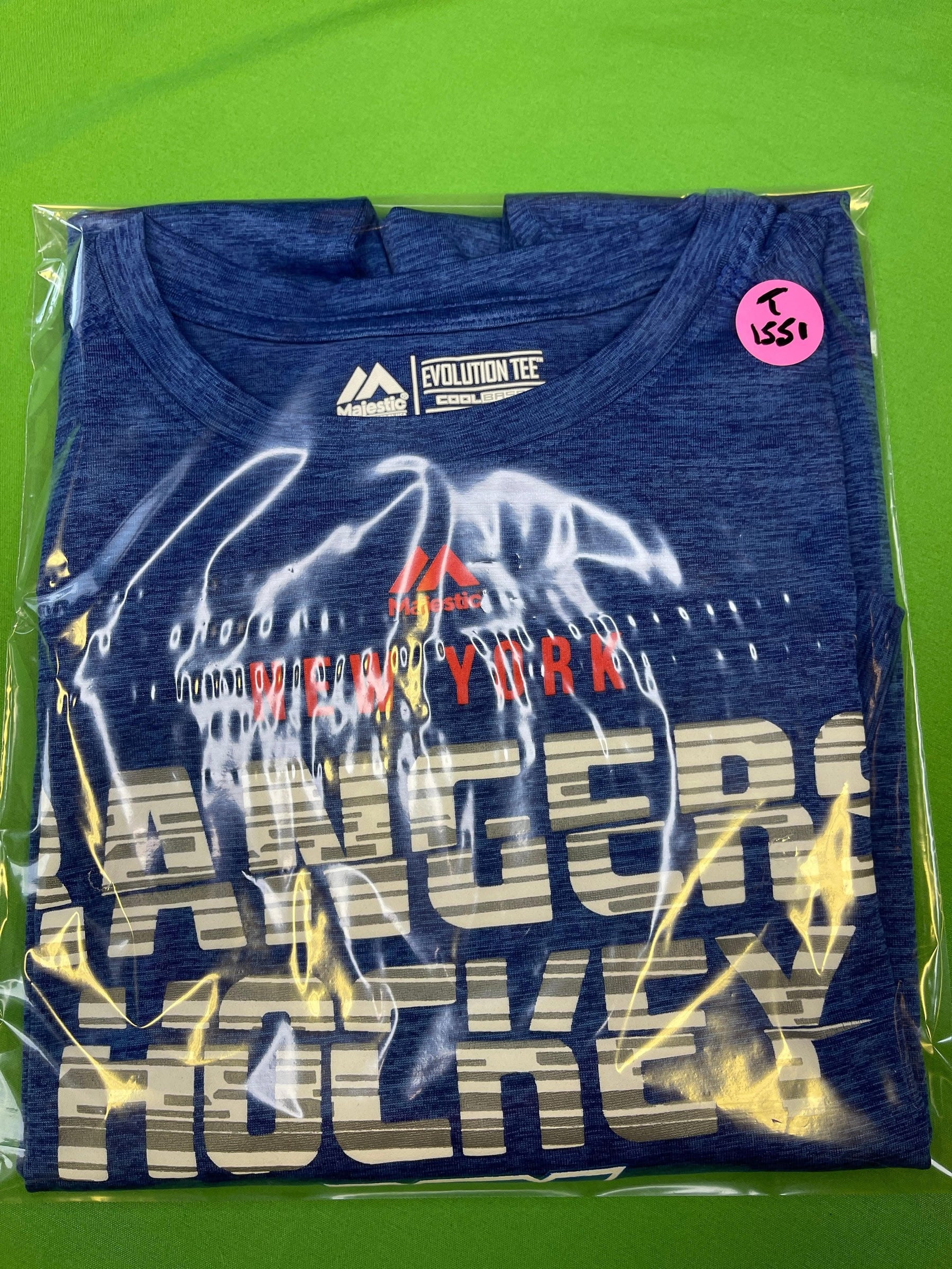 NHL New York Rangers Blue Sports T-Shirt Men's Small