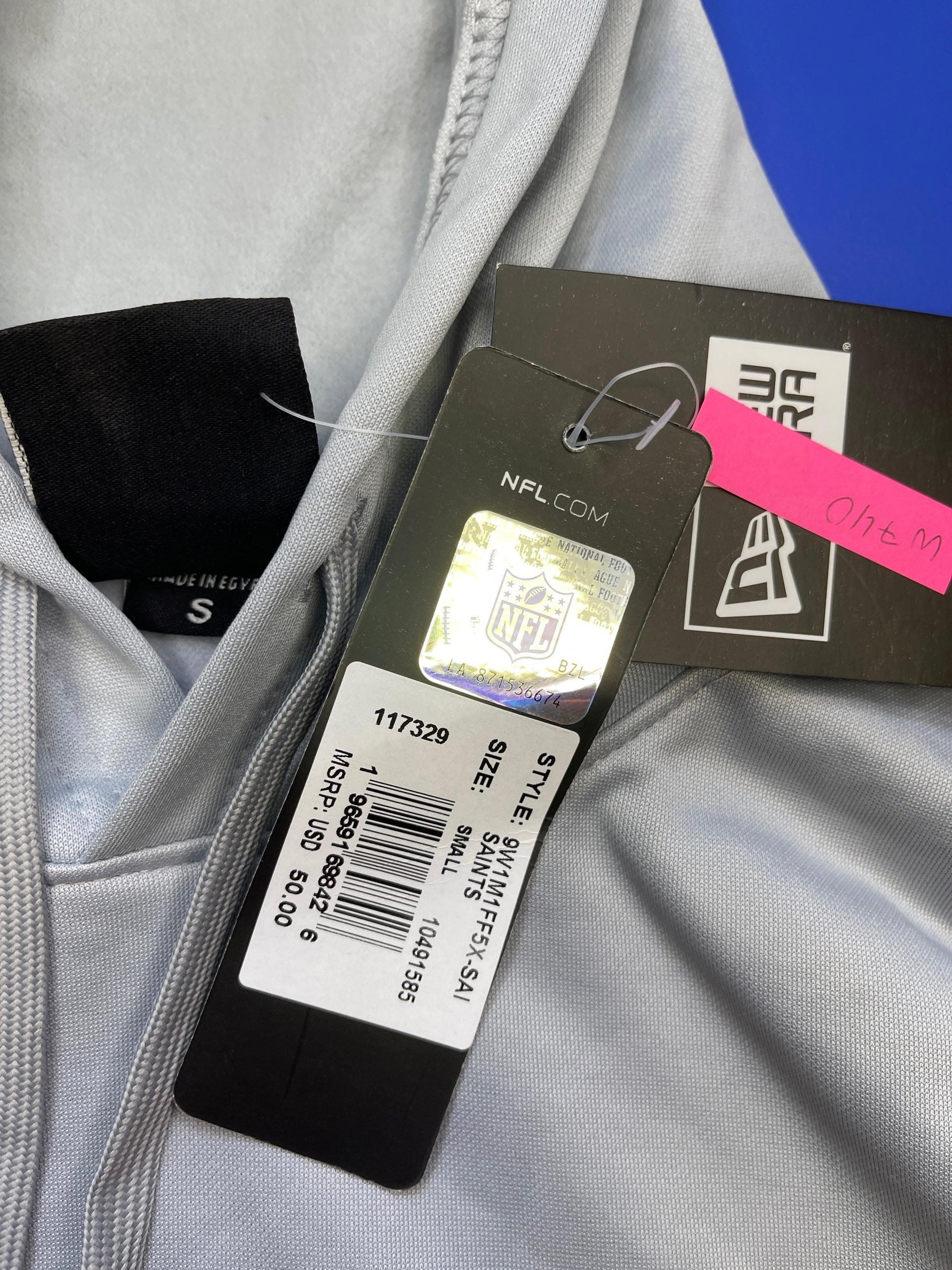 NFL New Orleans Saints New Era Combine Training Hoodie Men's Small NWT