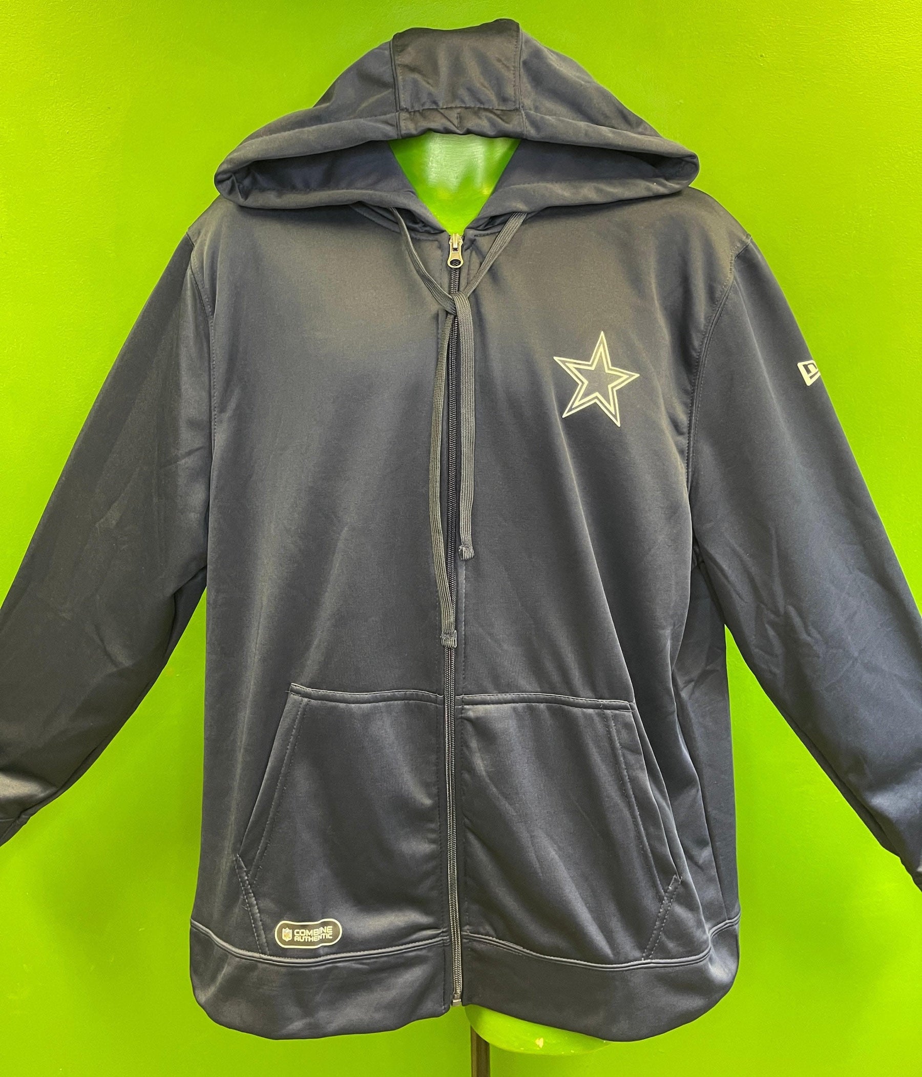 NFL Dallas Cowboys New Era Blue Full Zip Hoodie Men's X-Large NWT