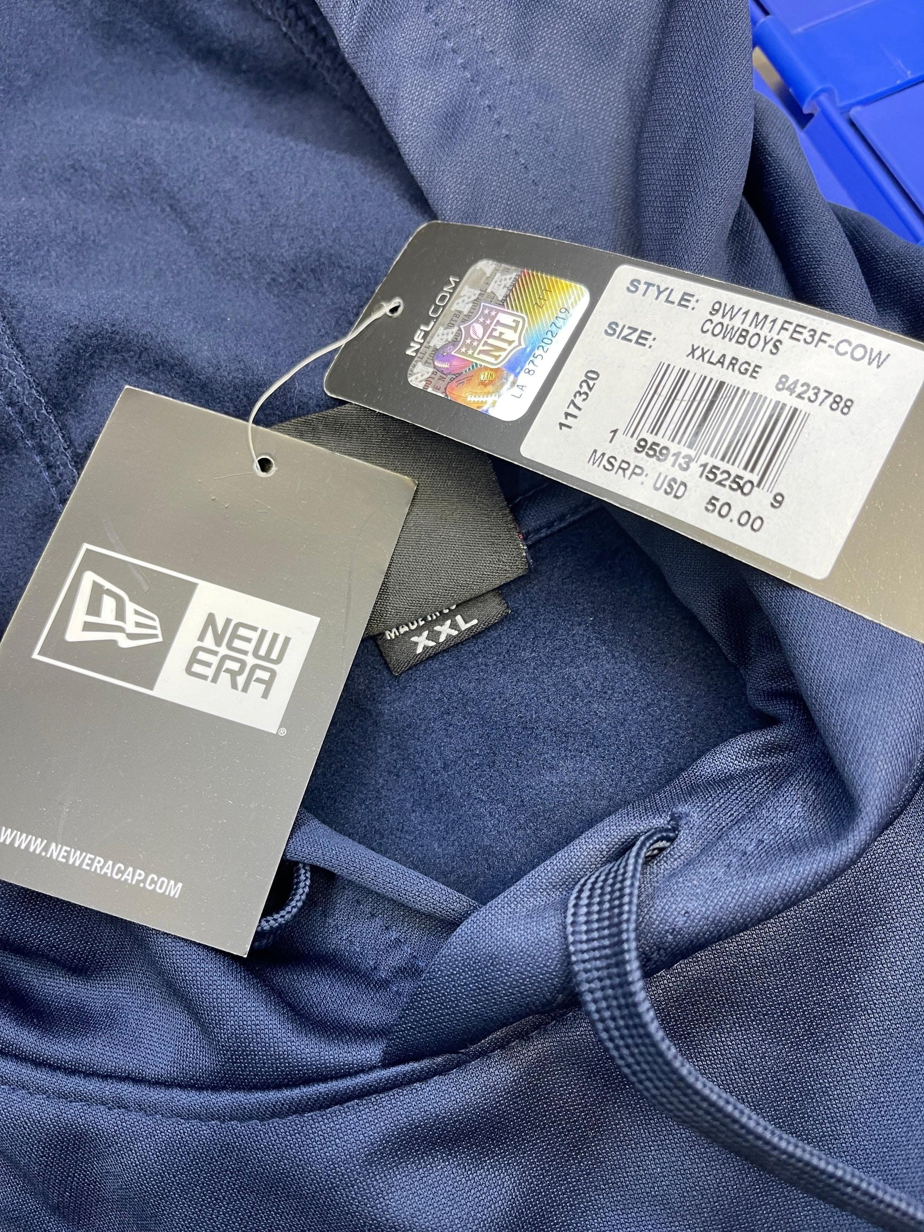 NFL Dallas Cowboys New Era Blue Combine Training Hoodie Men's 2X-Large NWT