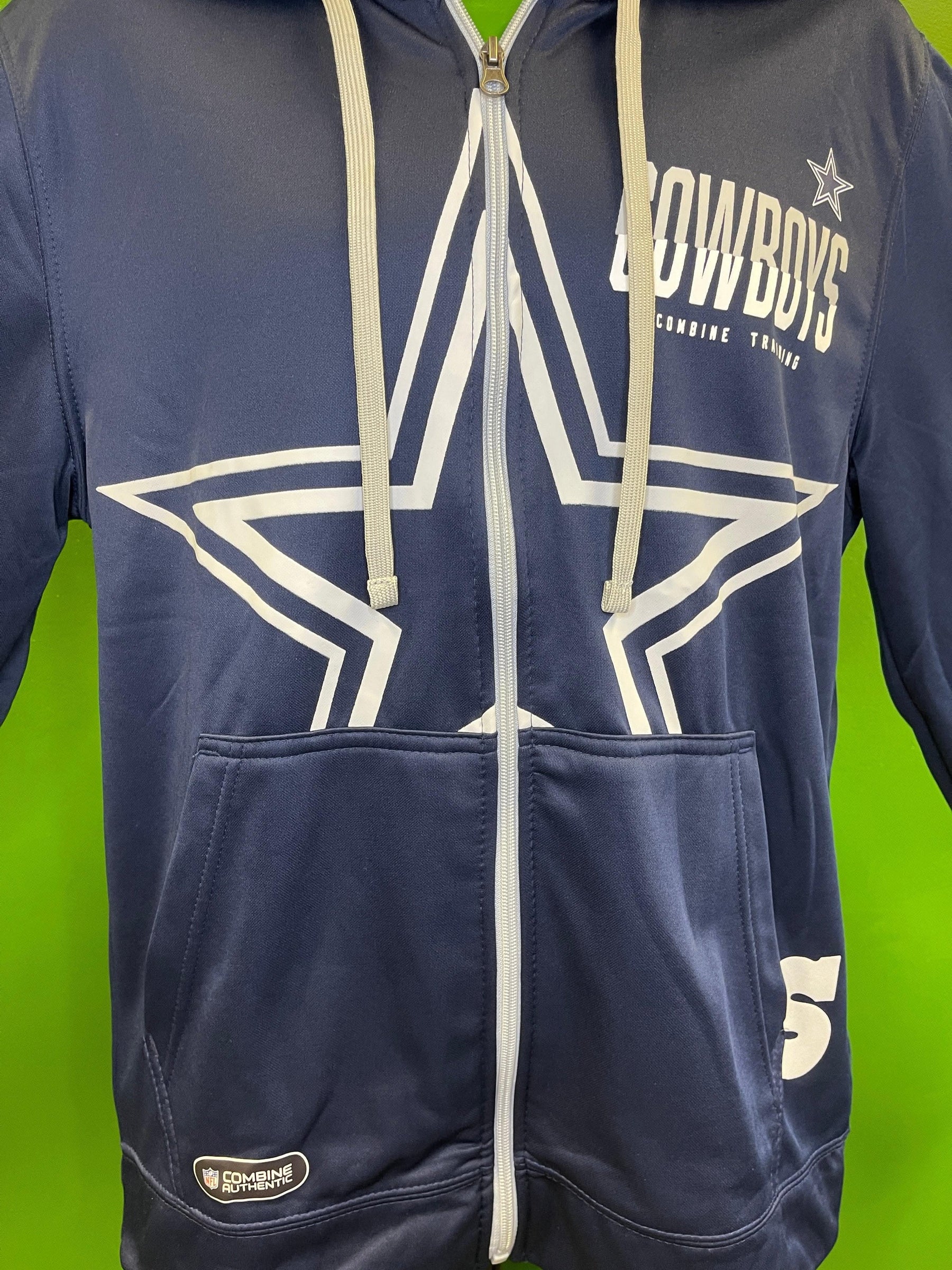 NFL Dallas Cowboys New Era Blue Full Zip Hoodie Men's Medium NWT