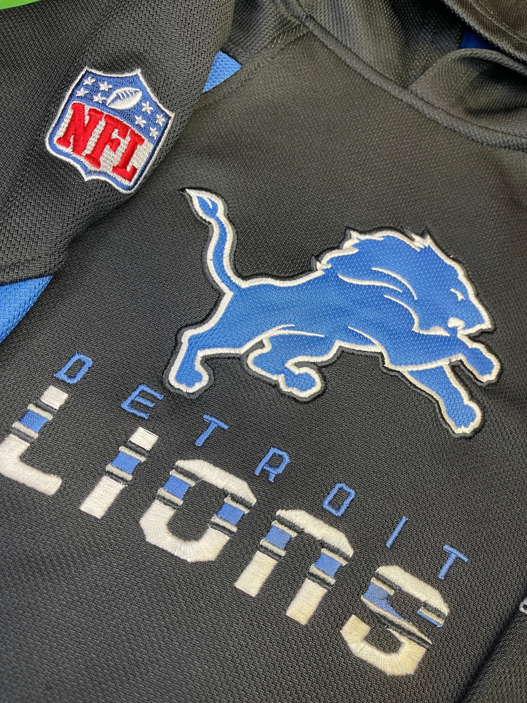 NFL Detroit Lions Reebok Colour Block Hoodie Stitched Youth Small 8
