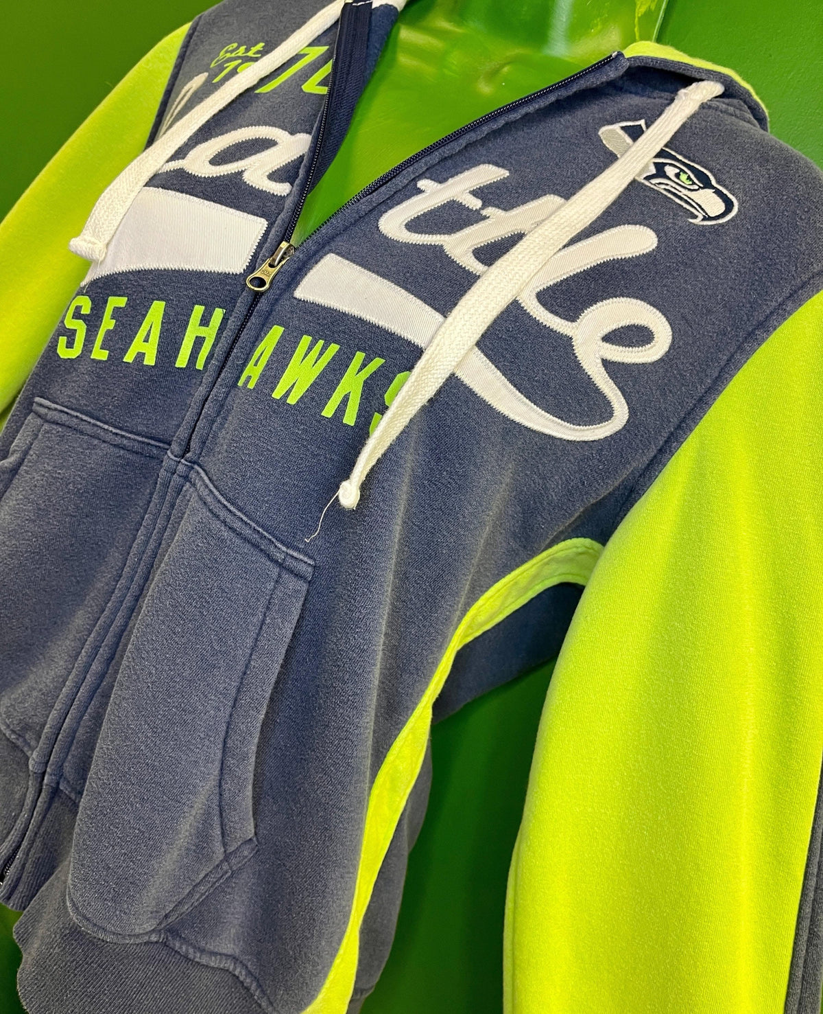 NFL Seattle Seahawks Retro Full-Zip Hoodie Women's Medium