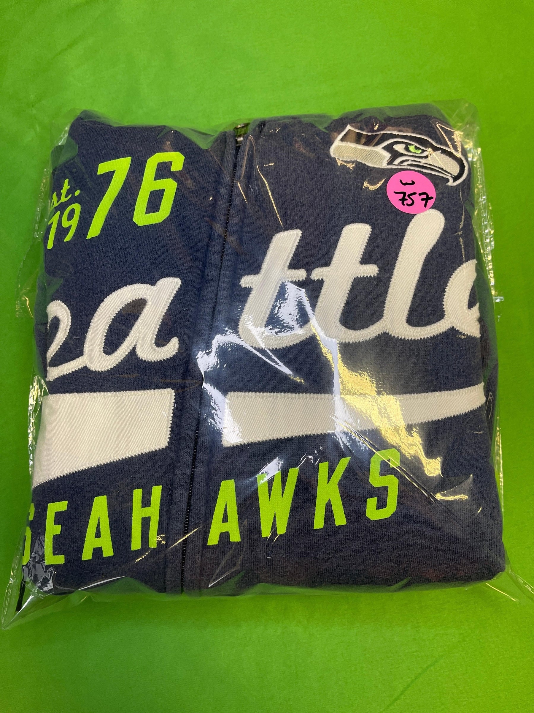 NFL Seattle Seahawks Retro Full-Zip Hoodie Women's Medium