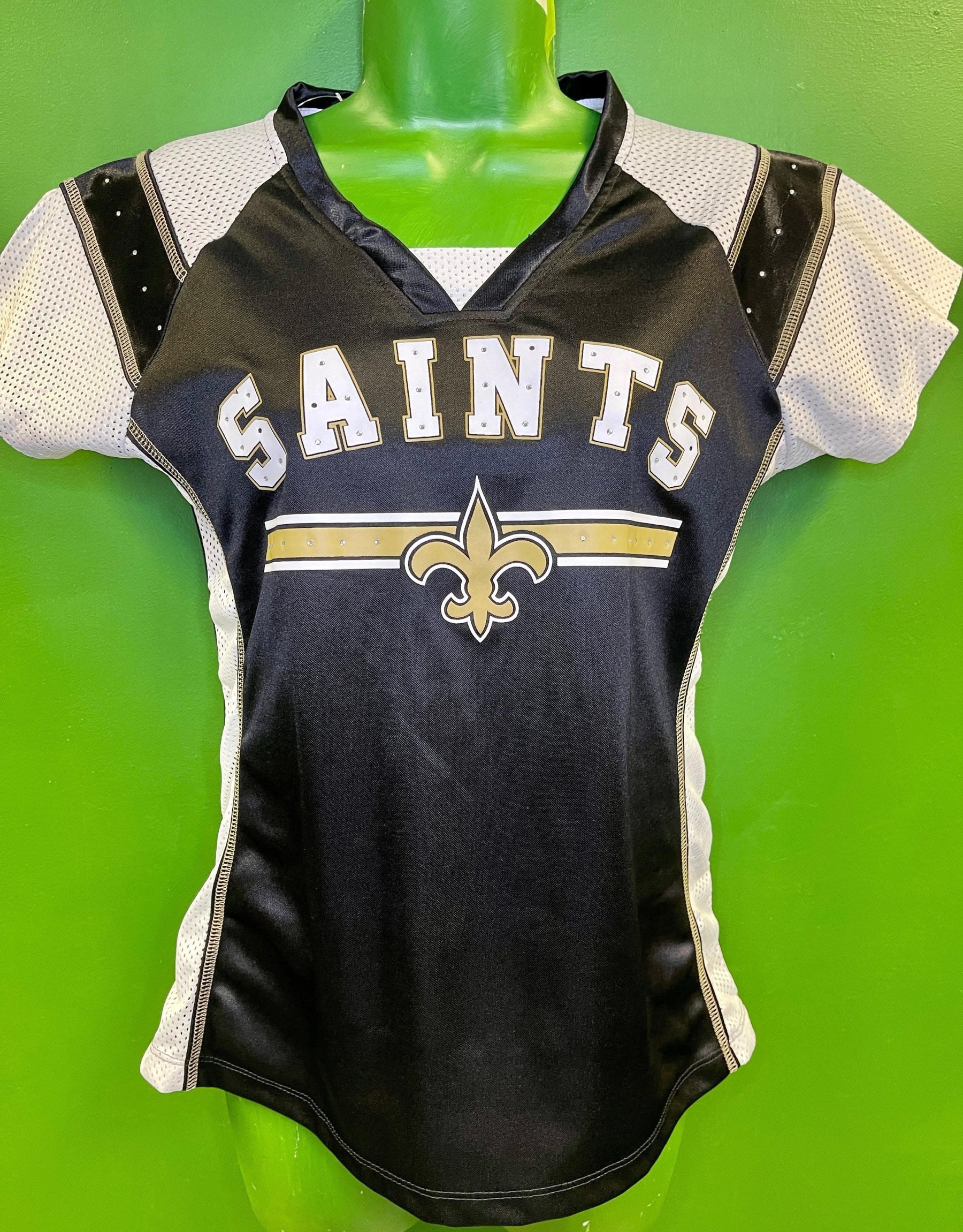 NFL New Orleans Saints Sparkly Mesh Jersey Women's Small