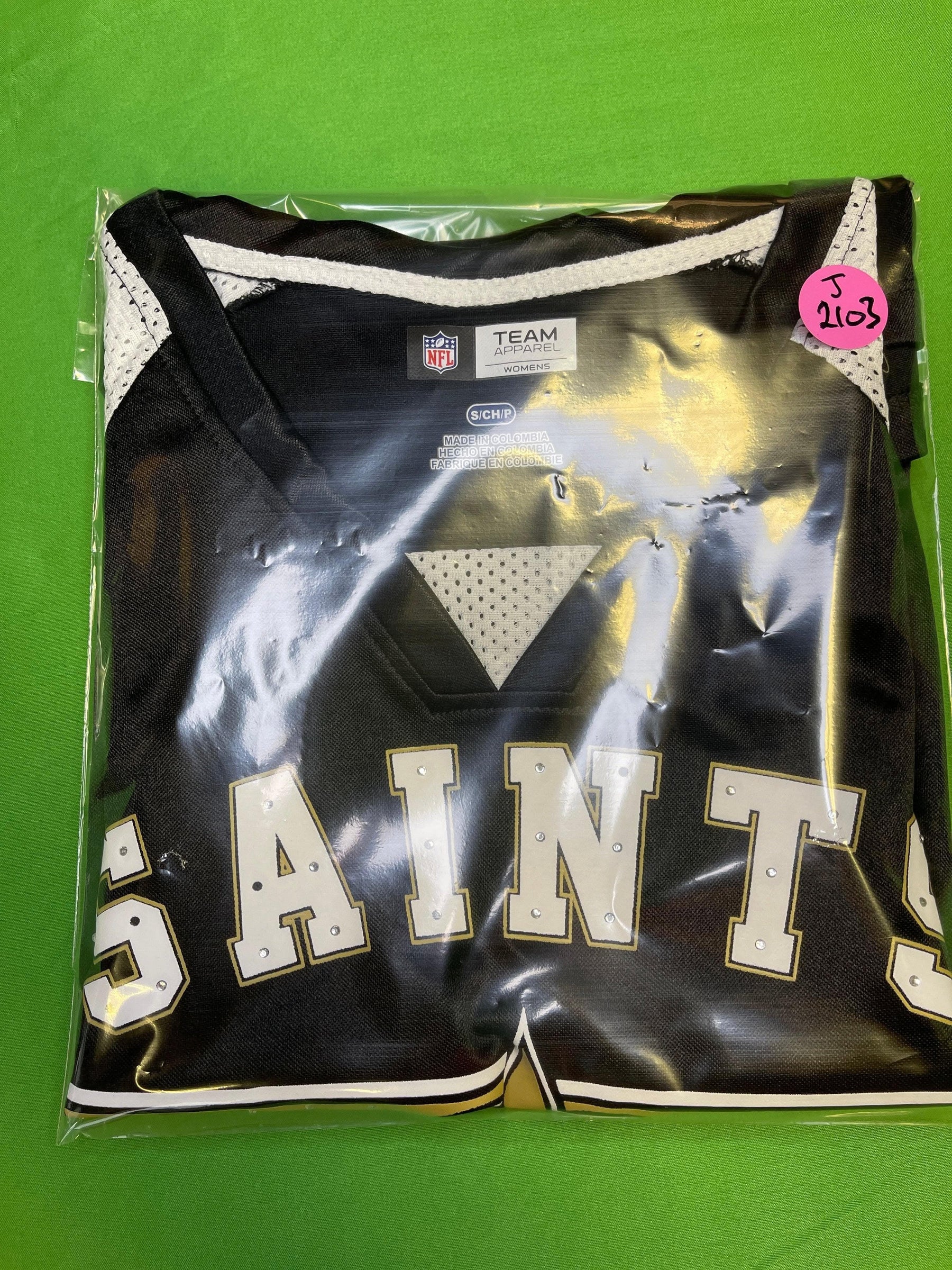 NFL New Orleans Saints Sparkly Mesh Jersey Women's Small