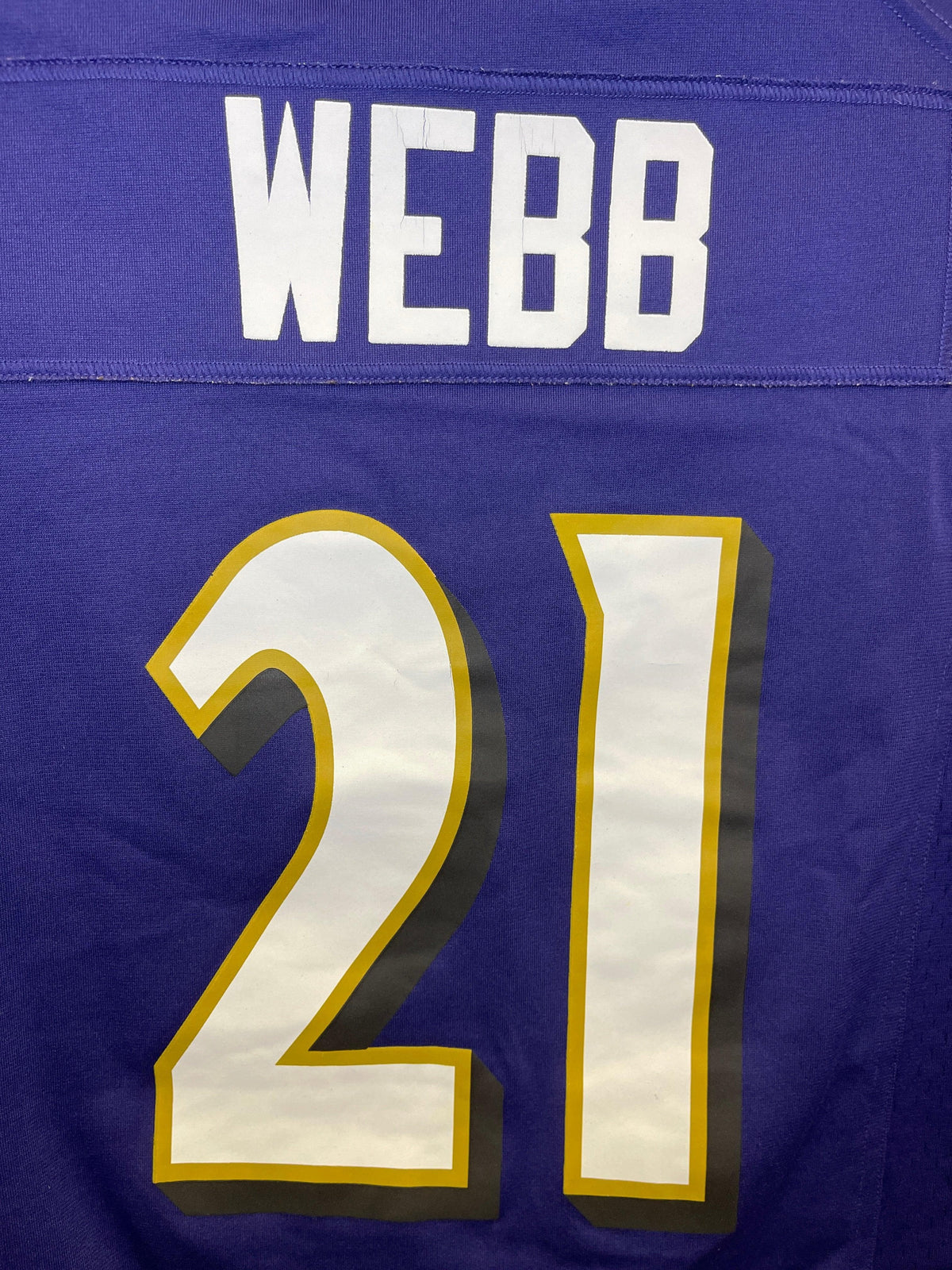 NFL Baltimore Ravens Lardarius Webb #21 Game Jersey Men's Small