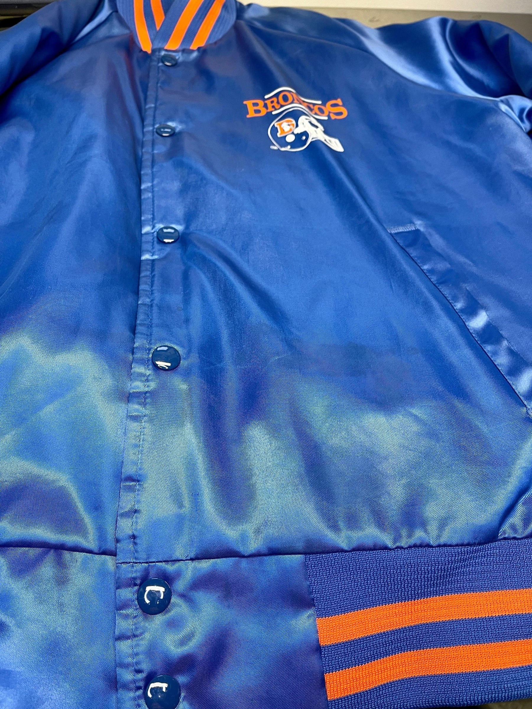 NFL Denver Broncos Chalk Line Vintage Satin Bomber Men's Medium