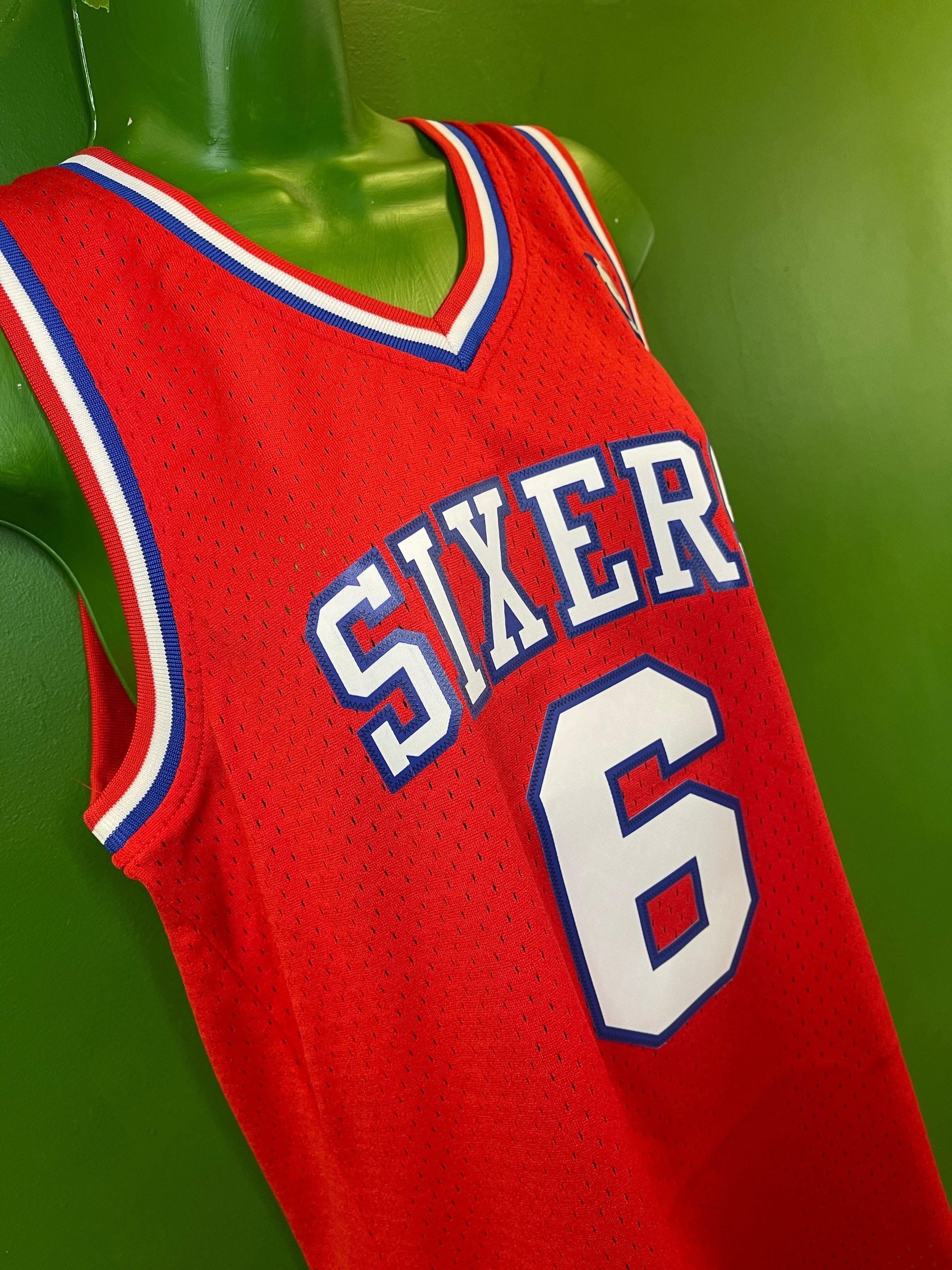 NBA Philadelphia 76ers J Erving Mitchell & Ness Stitched Jersey Women's Medium NWT