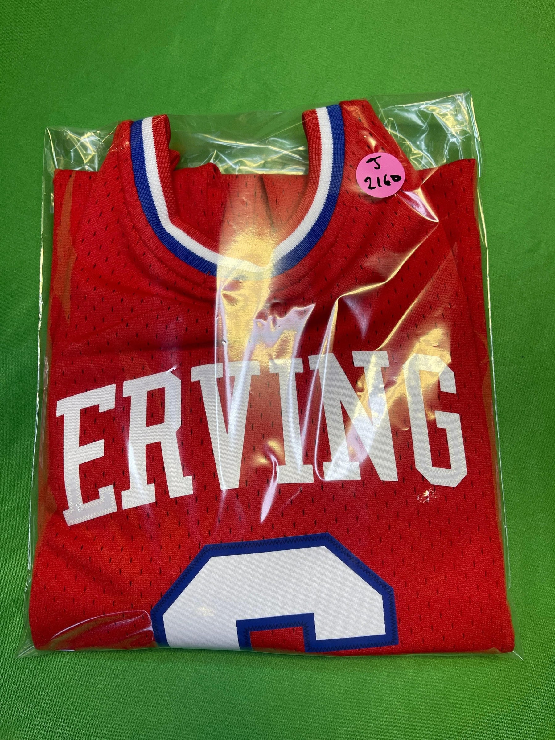 NBA Philadelphia 76ers J Erving Mitchell & Ness Stitched Jersey Women's Medium NWT