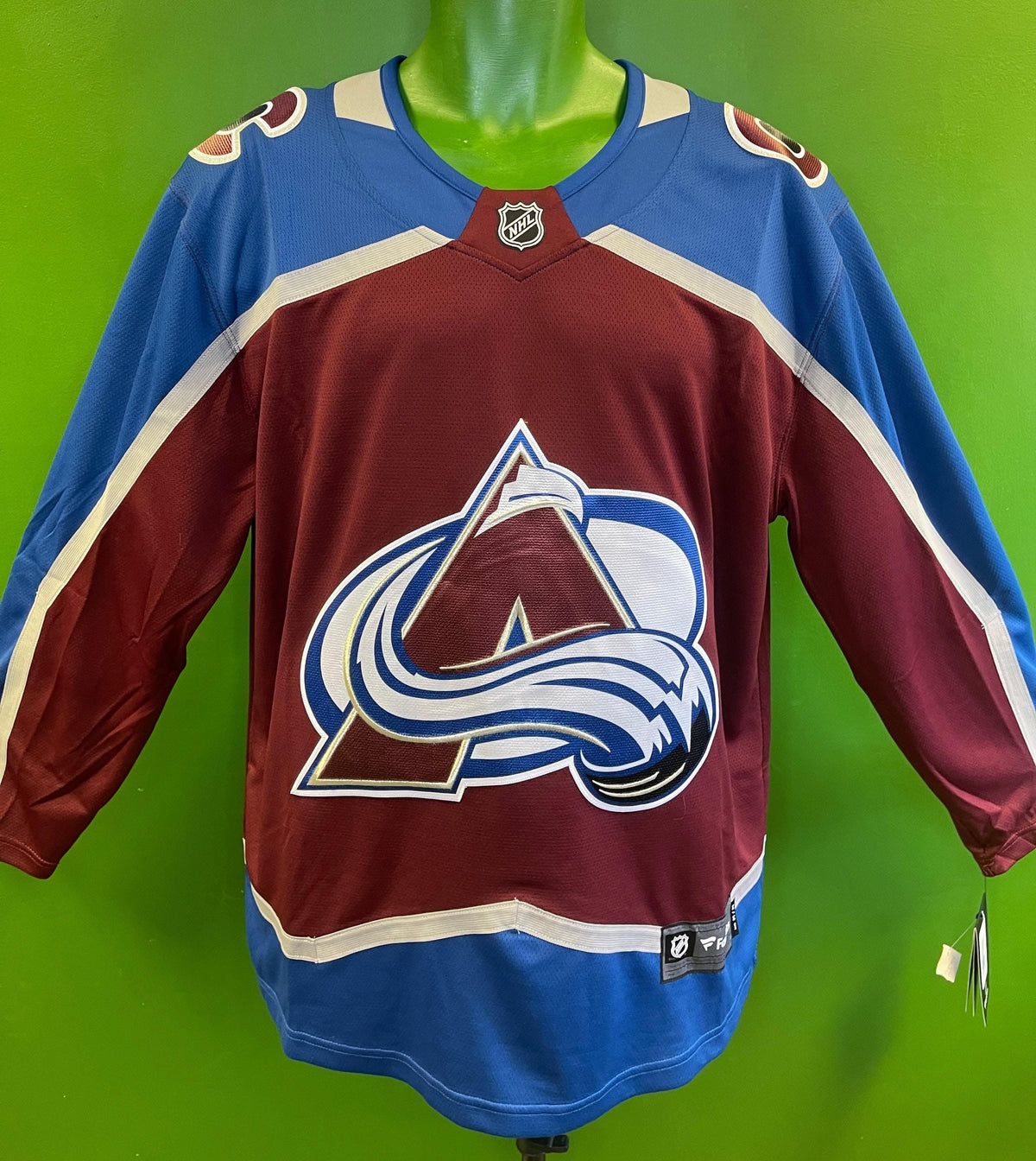 NHL Colorado Avalanche Blank Fanatics Breakaway Stitched Jersey Men's Medium NWT