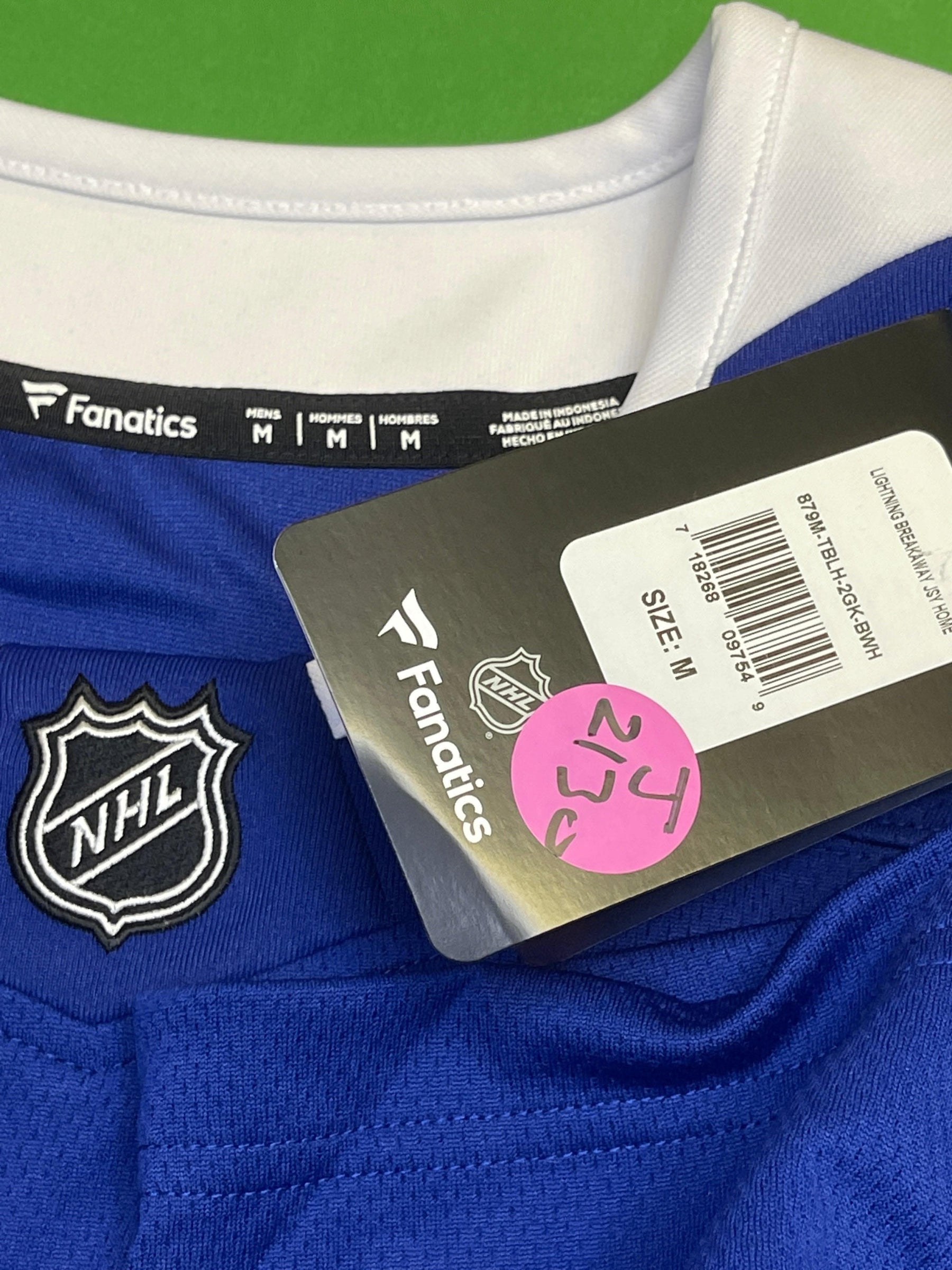 NHL Tampa Bay Lightning Fanatics Home Breakaway Jersey Men's Medium NWT