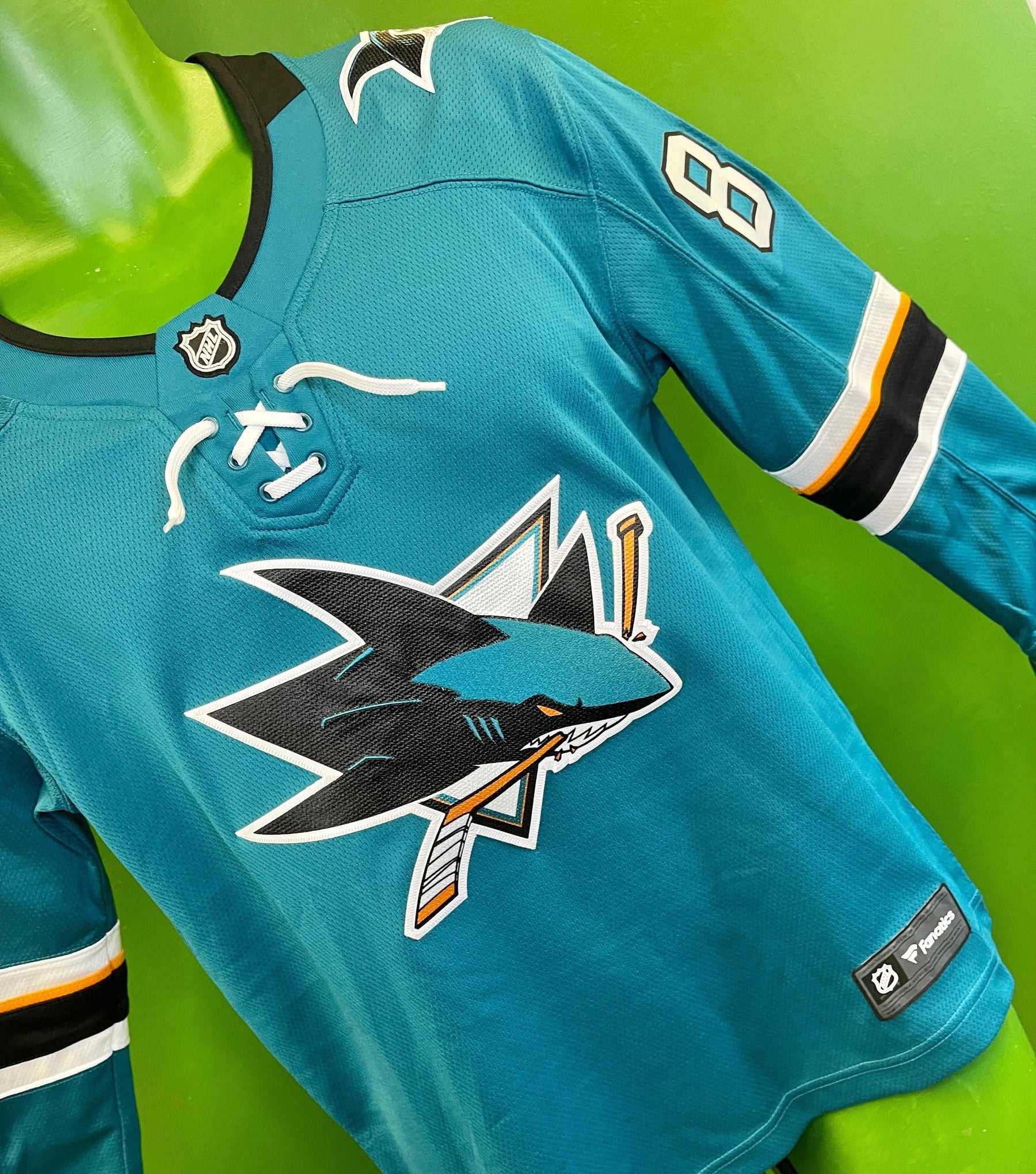 NHL San Jose Sharks Brent Burns #88 Fanatics Home Breakaway Jersey Youth Large/XLarge NWT
