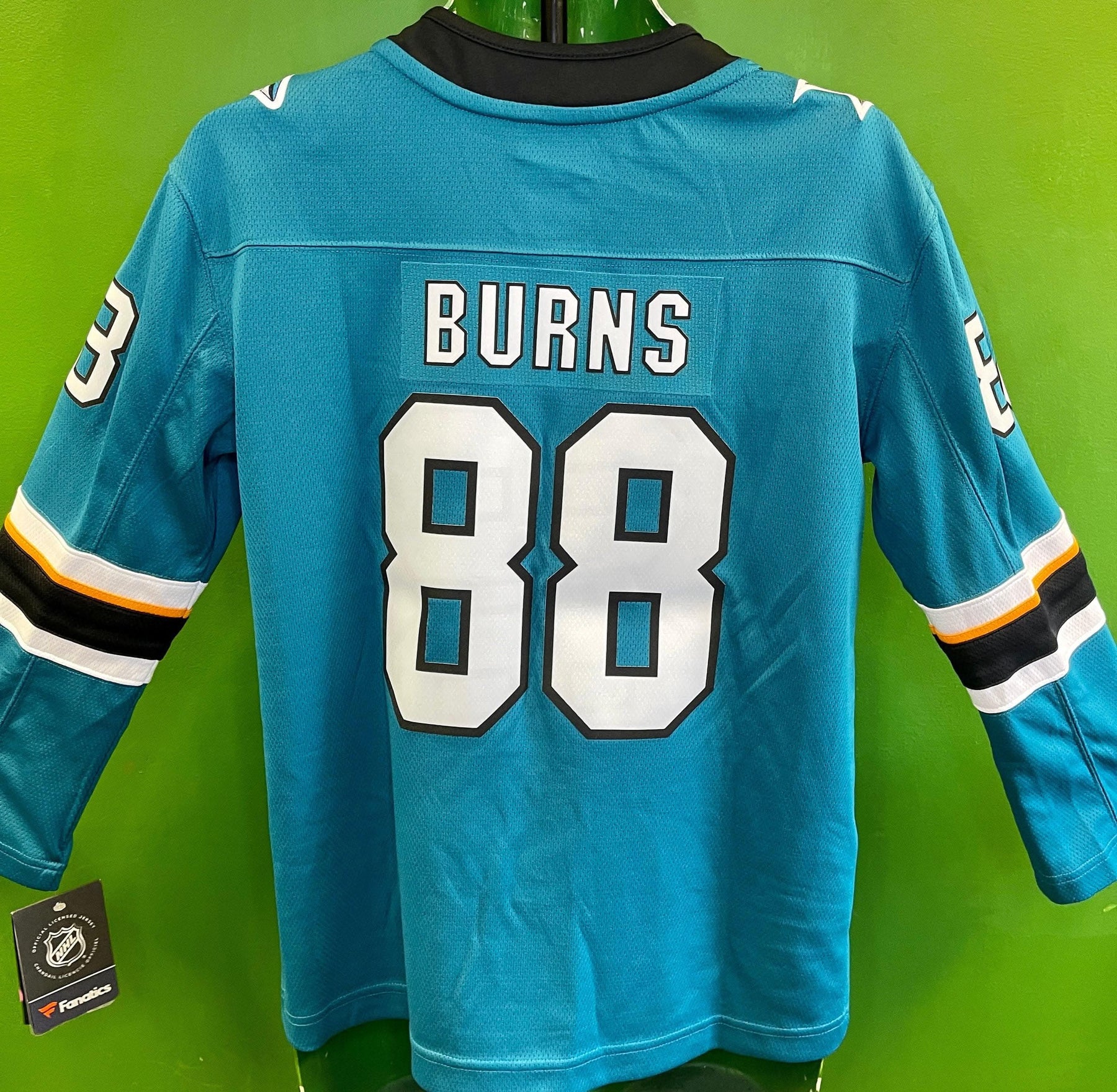 NHL San Jose Sharks Brent Burns #88 Fanatics Home Breakaway Jersey Youth Large/XLarge NWT