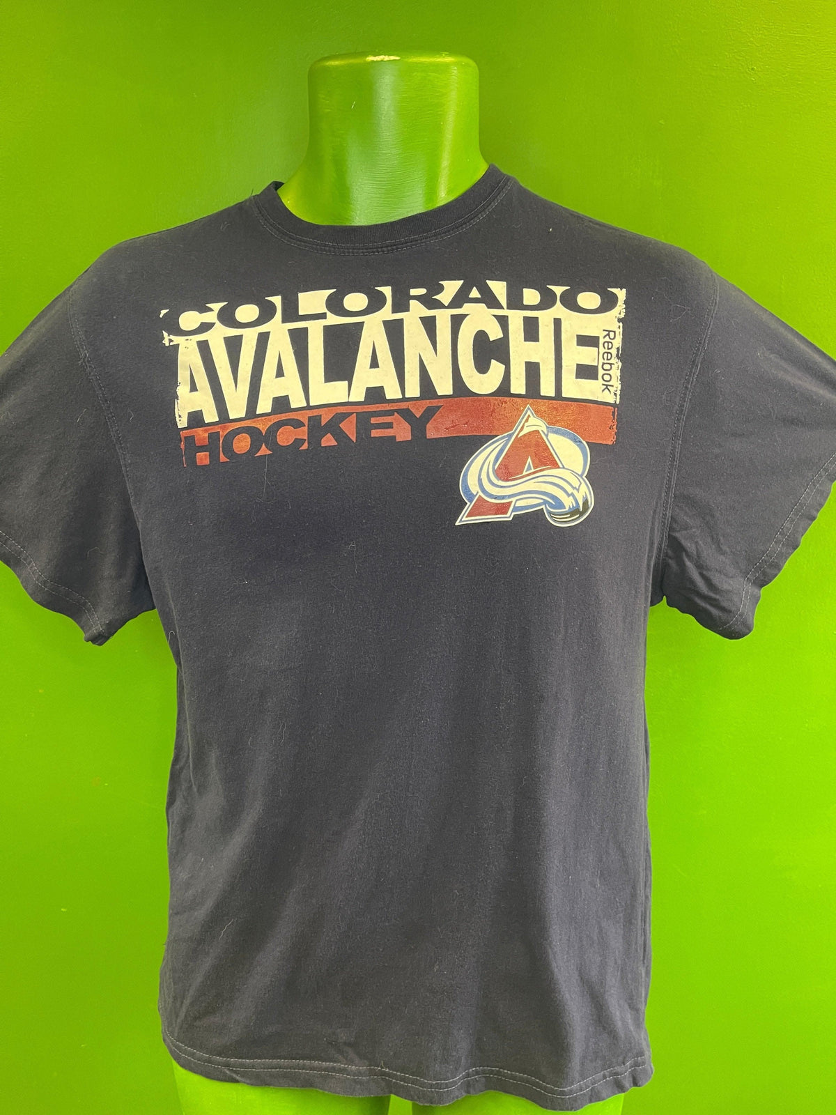 NHL Colorado Avalanche Reebok Dark Blue T-shirt Youth Large 14-16