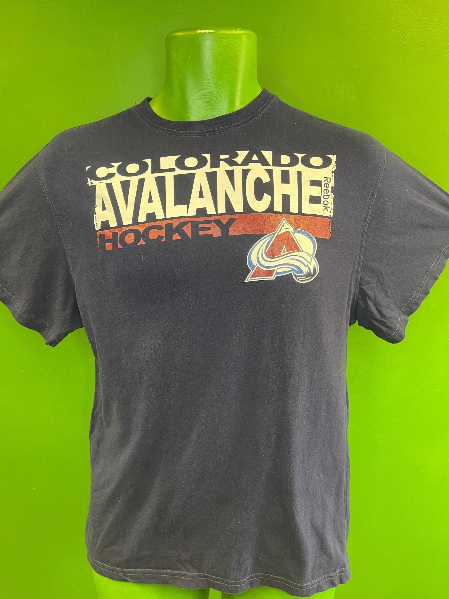 NHL Colorado Avalanche Reebok Dark Blue T-shirt Youth Large 14-16