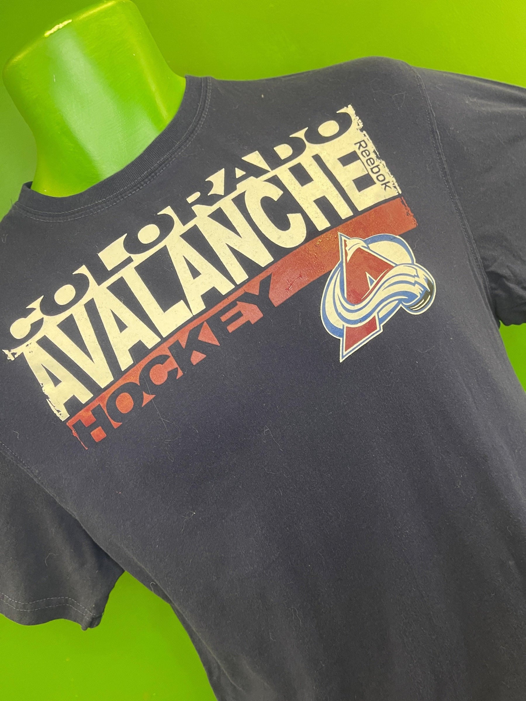 NHL Colorado Avalanche Reebok Dark Blue T-shirt Youth Large 14-16