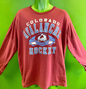 NHL Colorado Avalanche GIII L/S Embroidered T-Shirt Men's Large
