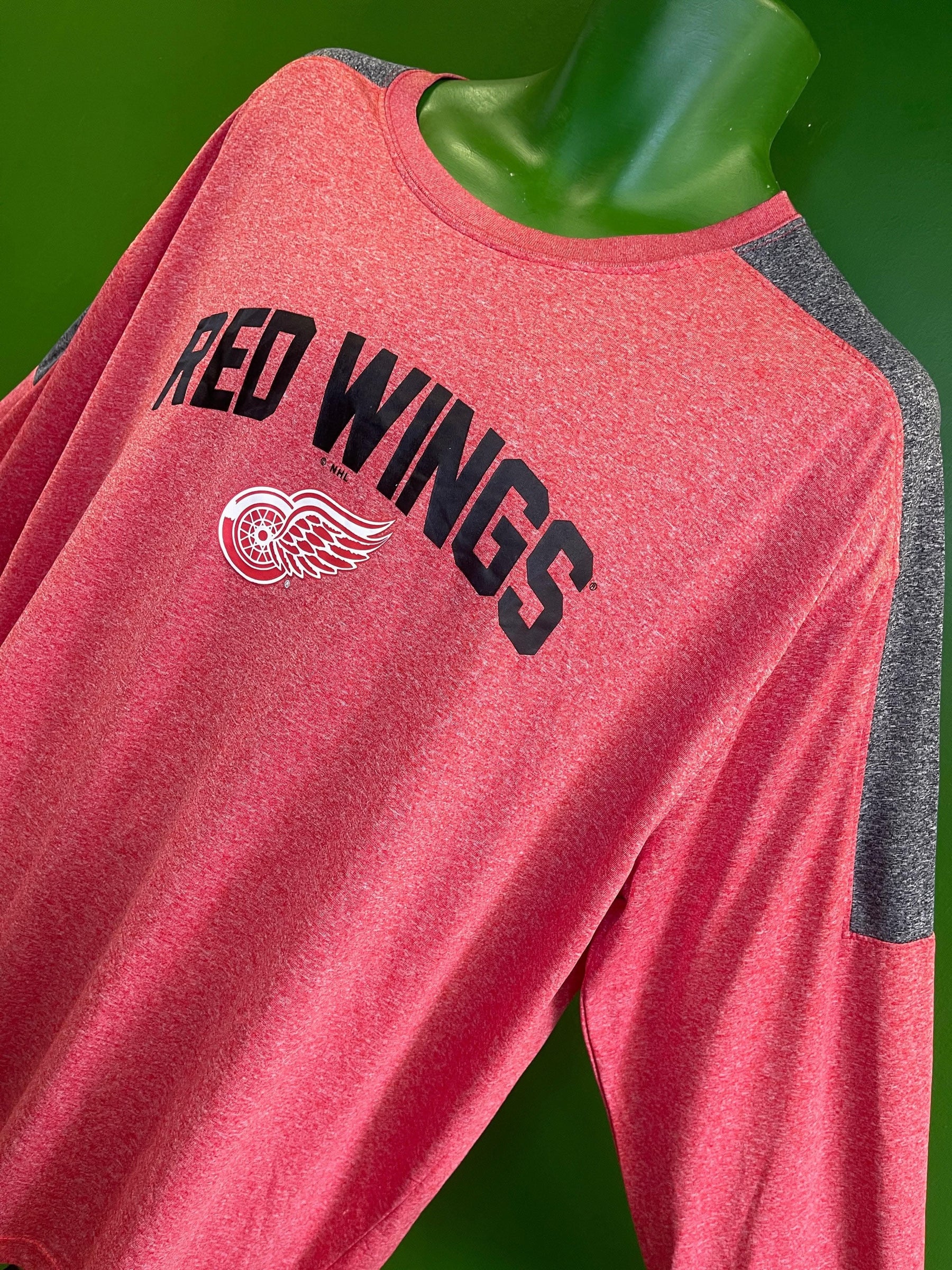 NHL Detroit Red Wings Lightweight Heathered L/S T-Shirt Men's 2X-Large
