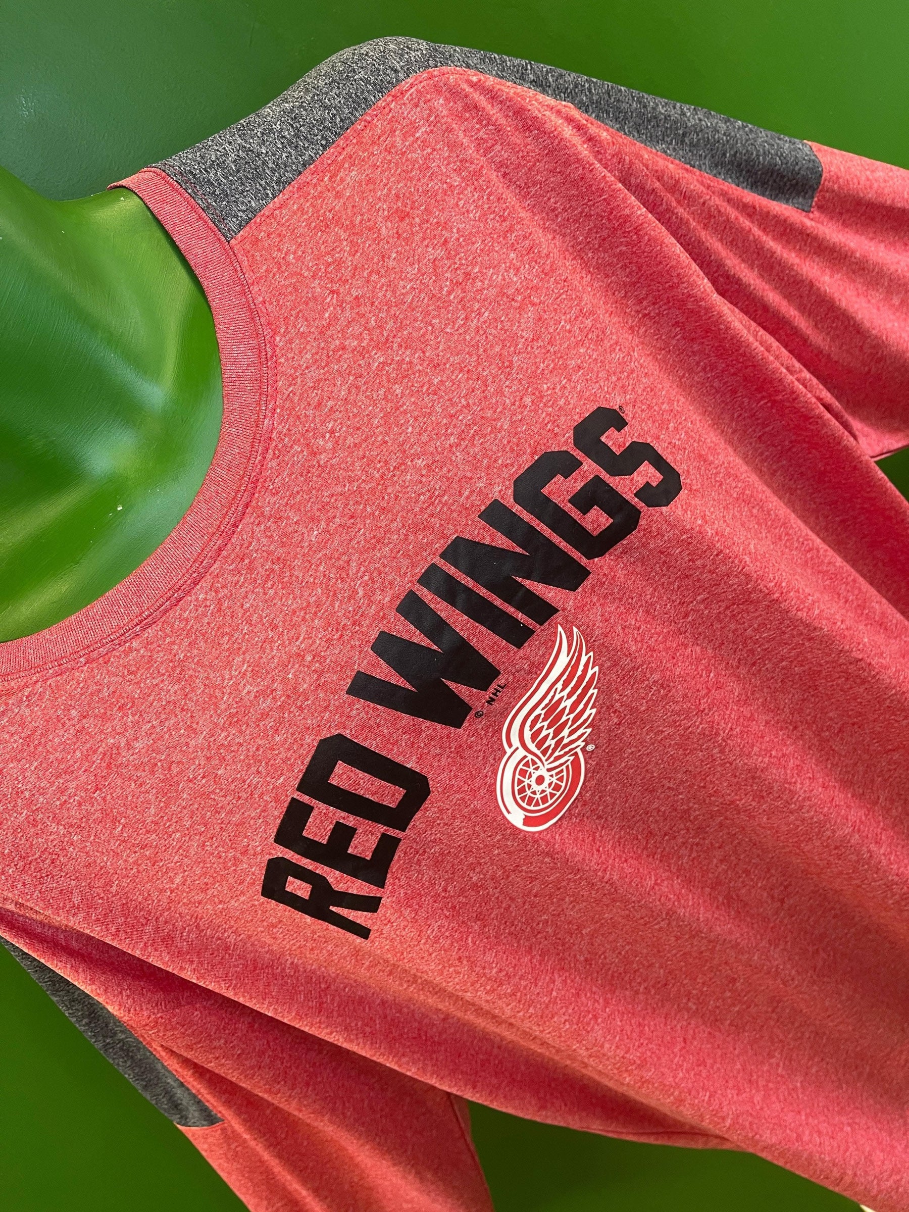 NHL Detroit Red Wings Lightweight Heathered L/S T-Shirt Men's 2X-Large