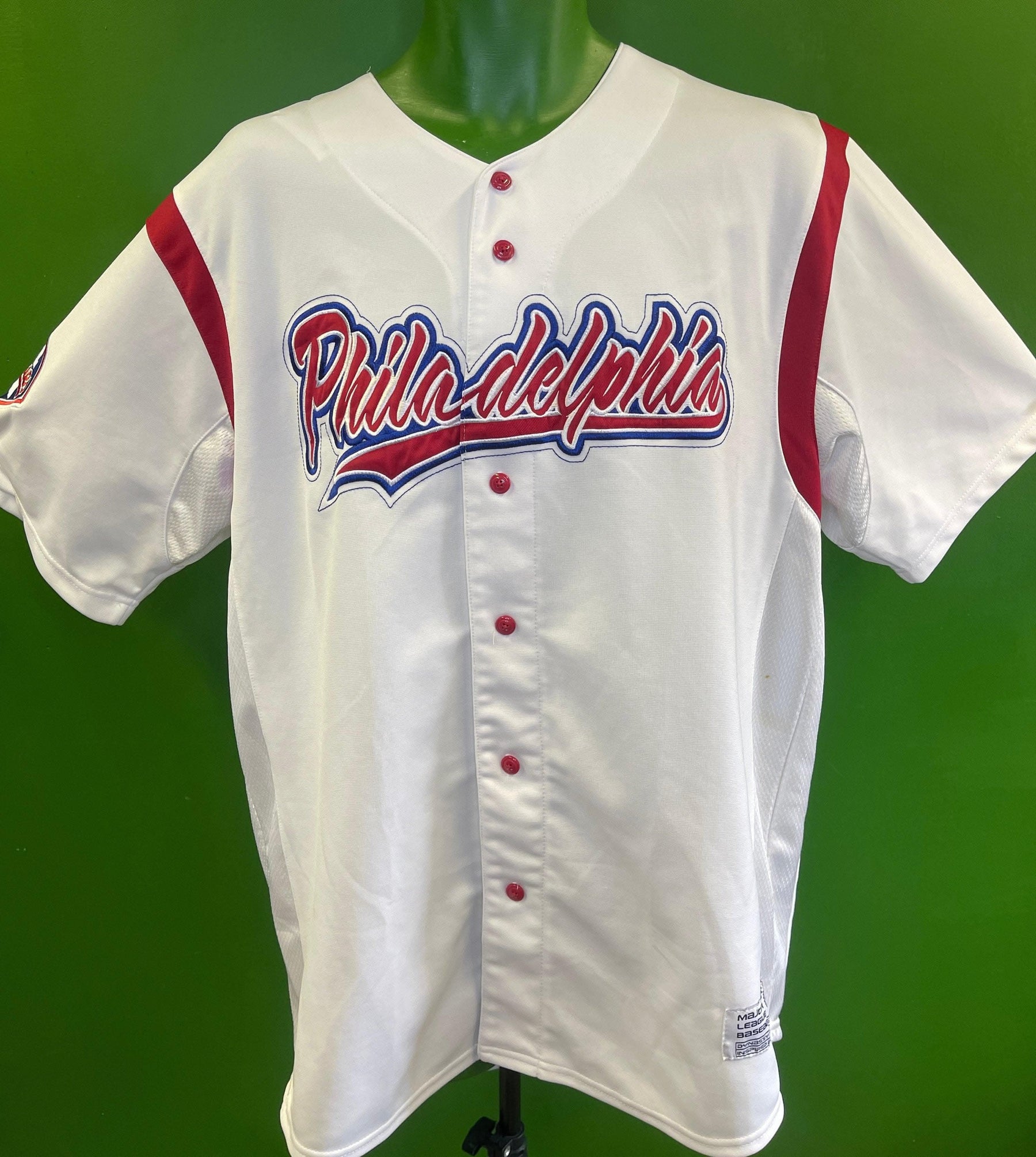 MLB Philadelphia Phillies Dynasty White Vintage Stitched Jersey Men's Large 42-44