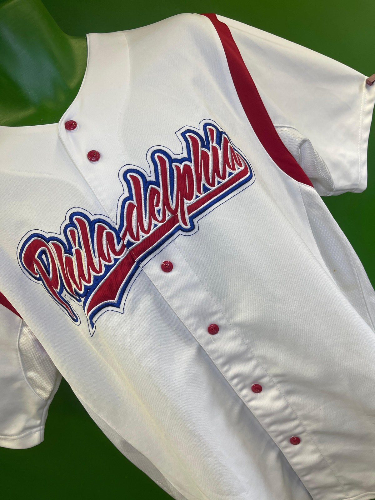 MLB Philadelphia Phillies Dynasty White Vintage Stitched Jersey Men's Large 42-44