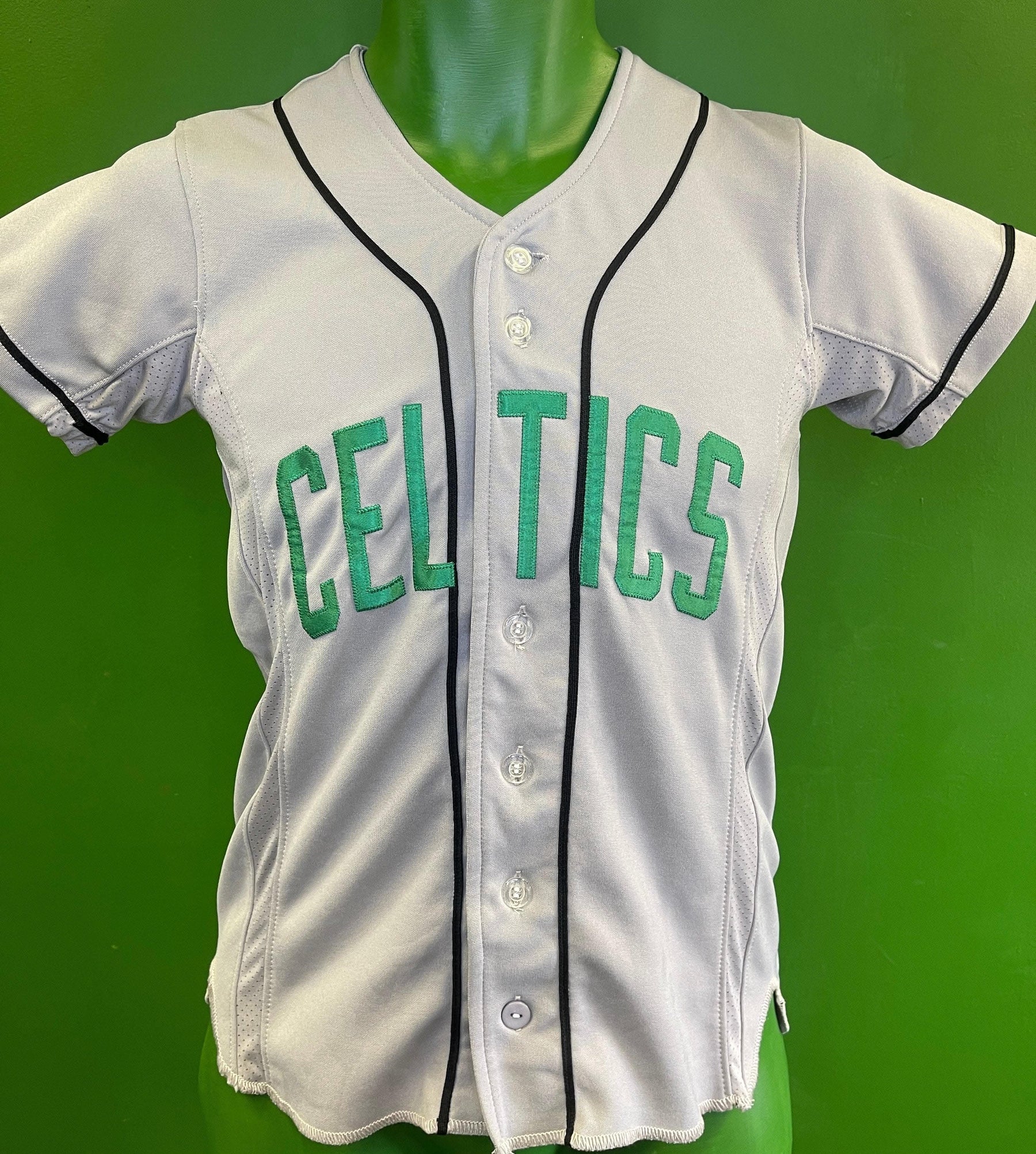 Celtics Baseball-Style Jersey Youth Medium