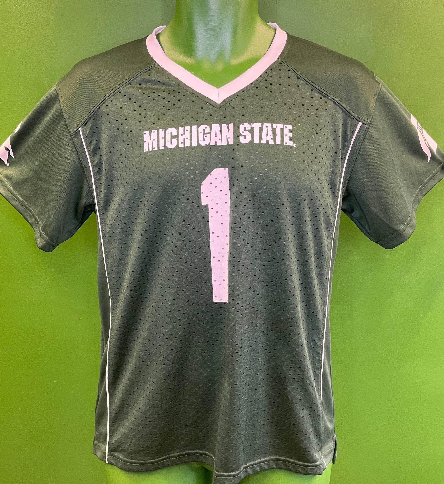 NCAA Michigan State Spartans #1 Jersey Youth Large 12-14