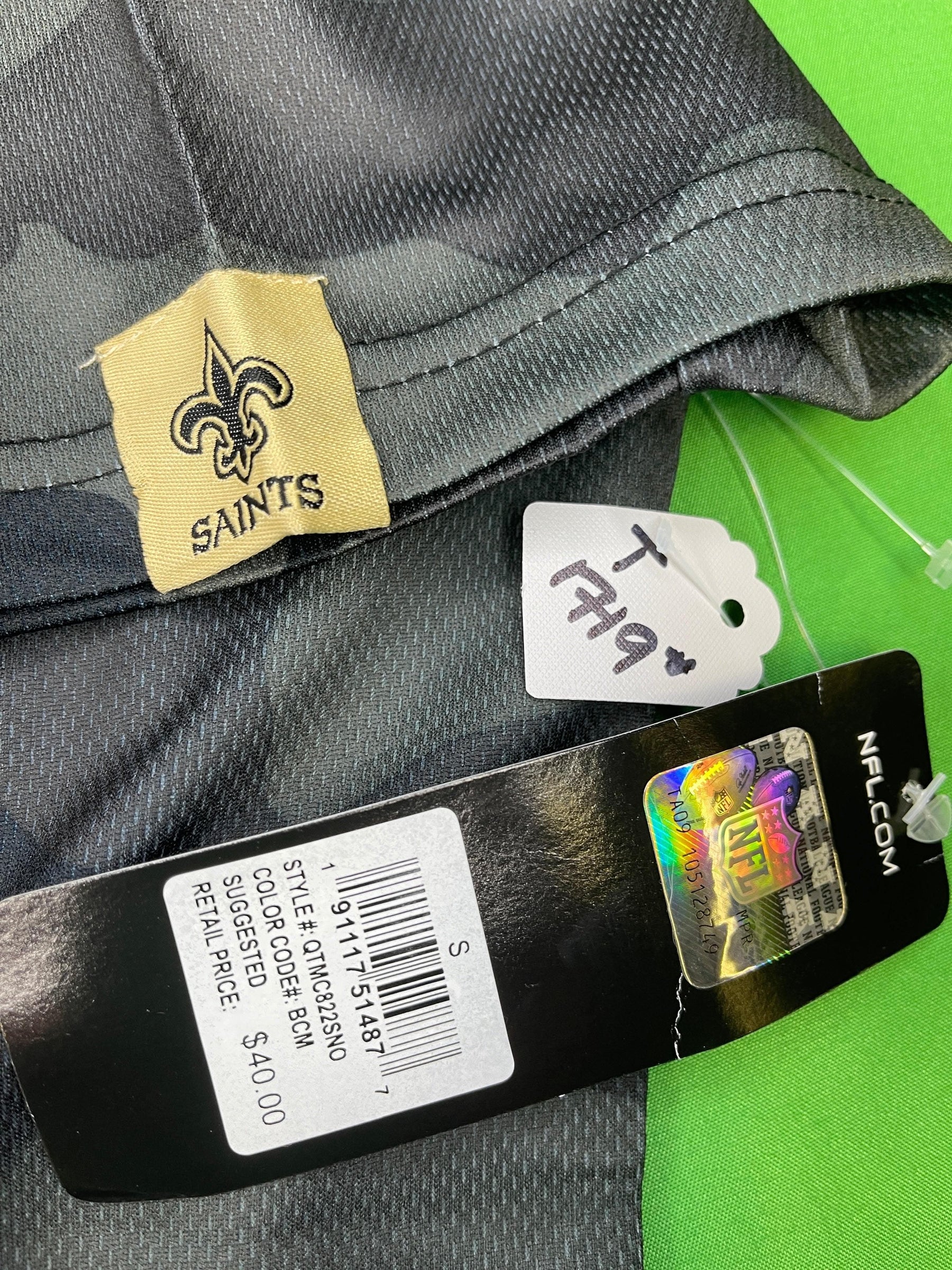 NFL New Orleans Saints Camo Large Logo T-Shirt Men's Small NWT